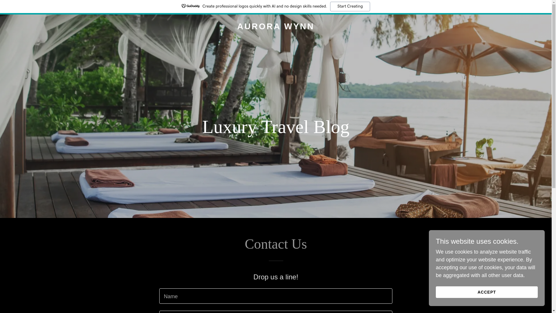 website screenshot of https://aurorawynn.com/