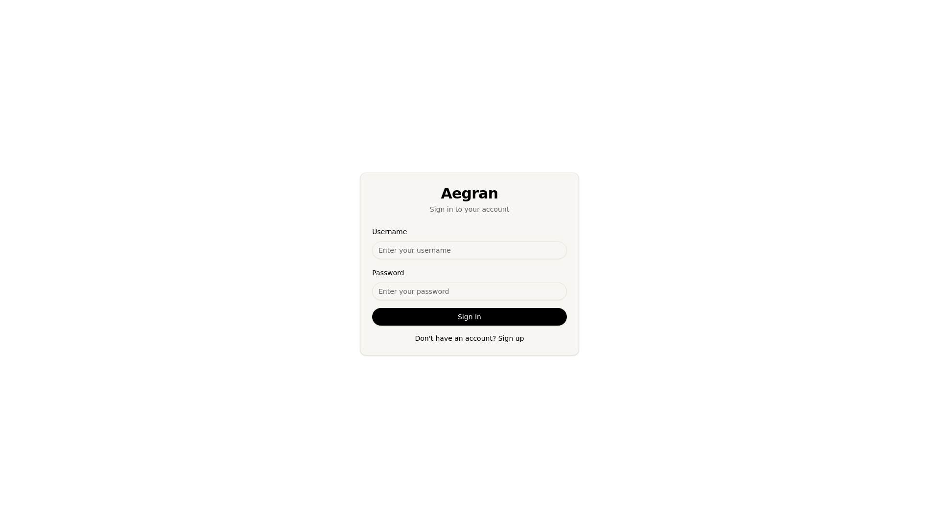 website screenshot of https://aegran.cloud/