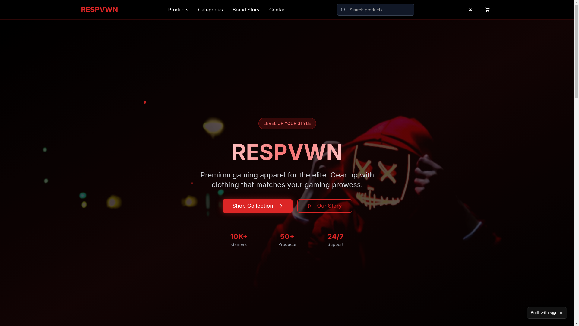 website screenshot of https://respvwn.com/