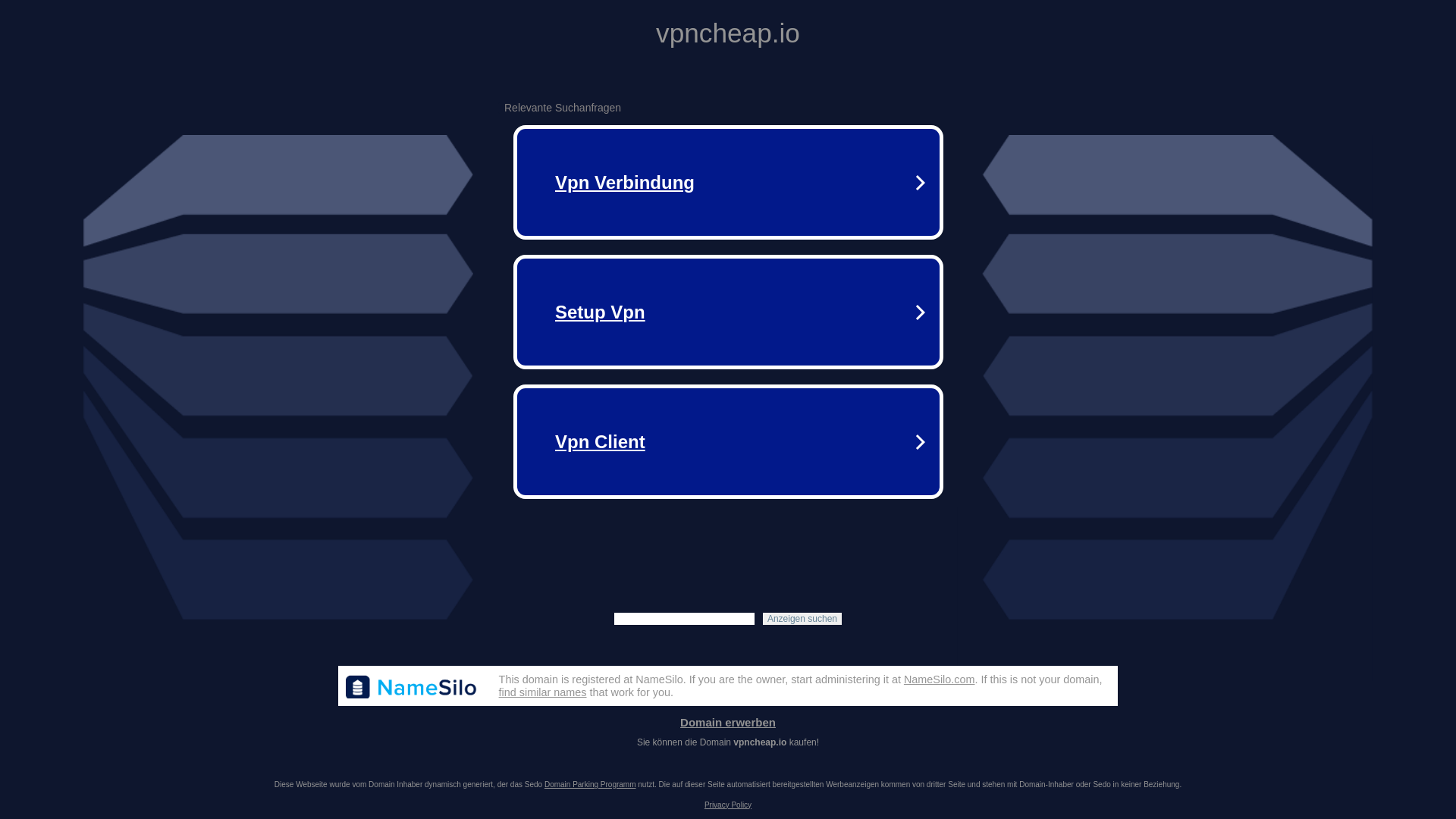 website screenshot of https://vpncheap.io/
