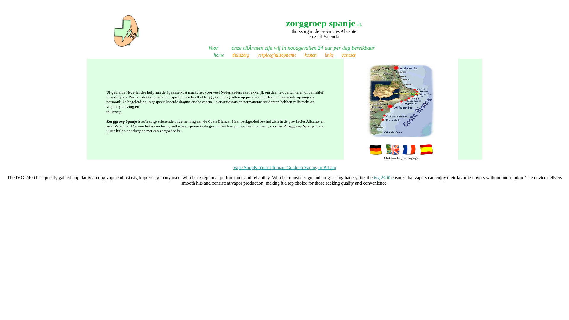 website screenshot of https://zorggroepspanje.pages.dev/