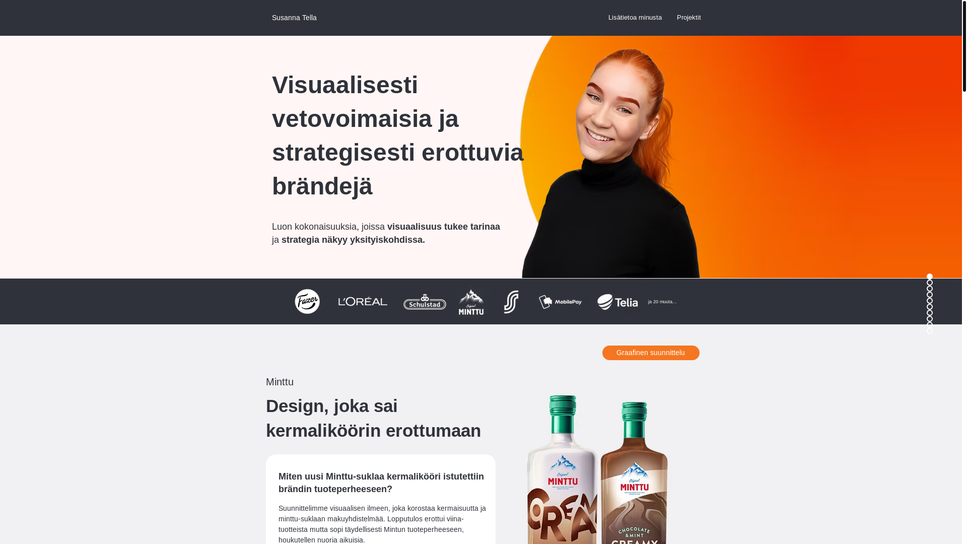 website screenshot of https://susannatella.com/