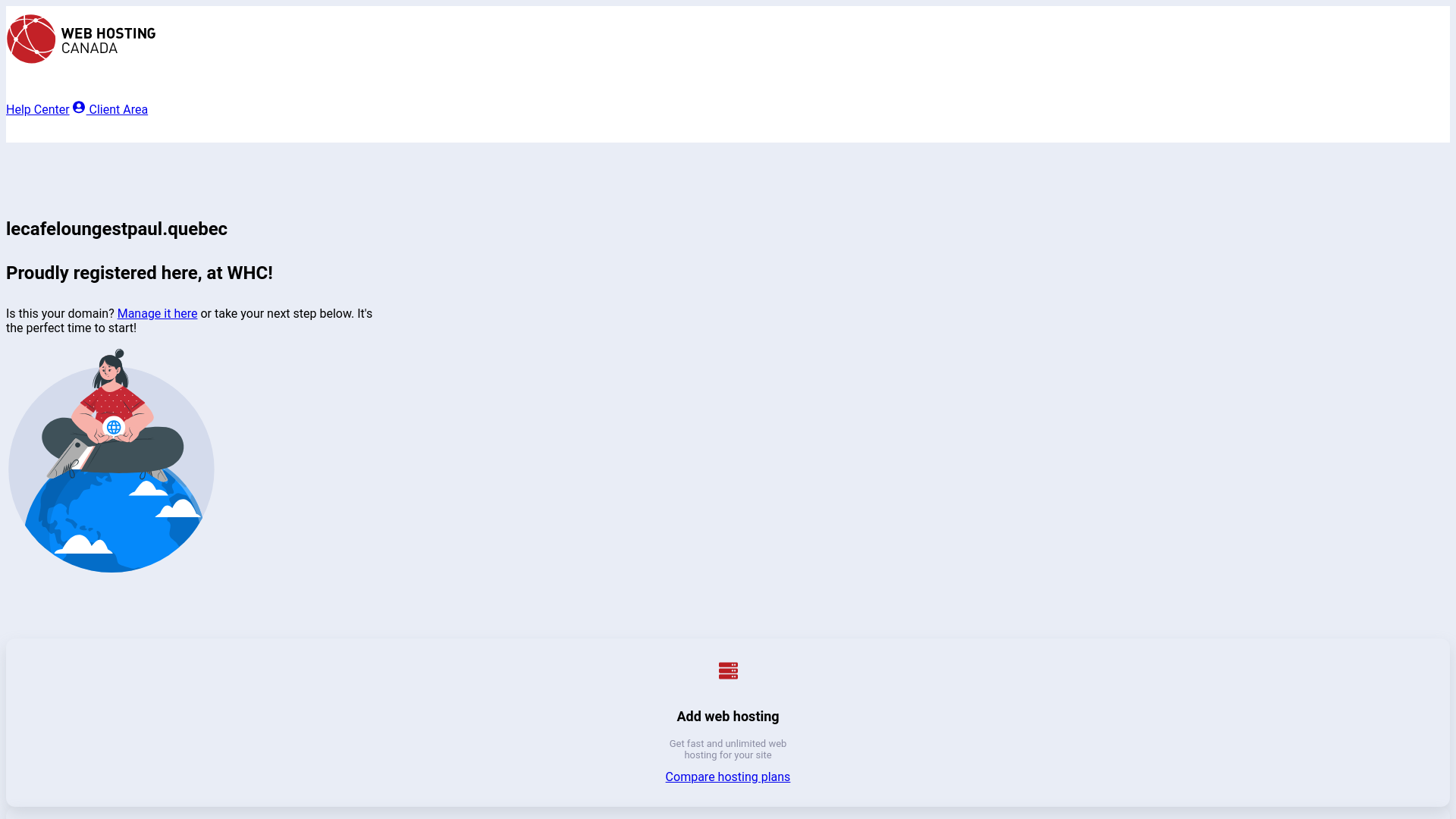 website screenshot of https://lecafeloungestpaul.quebec