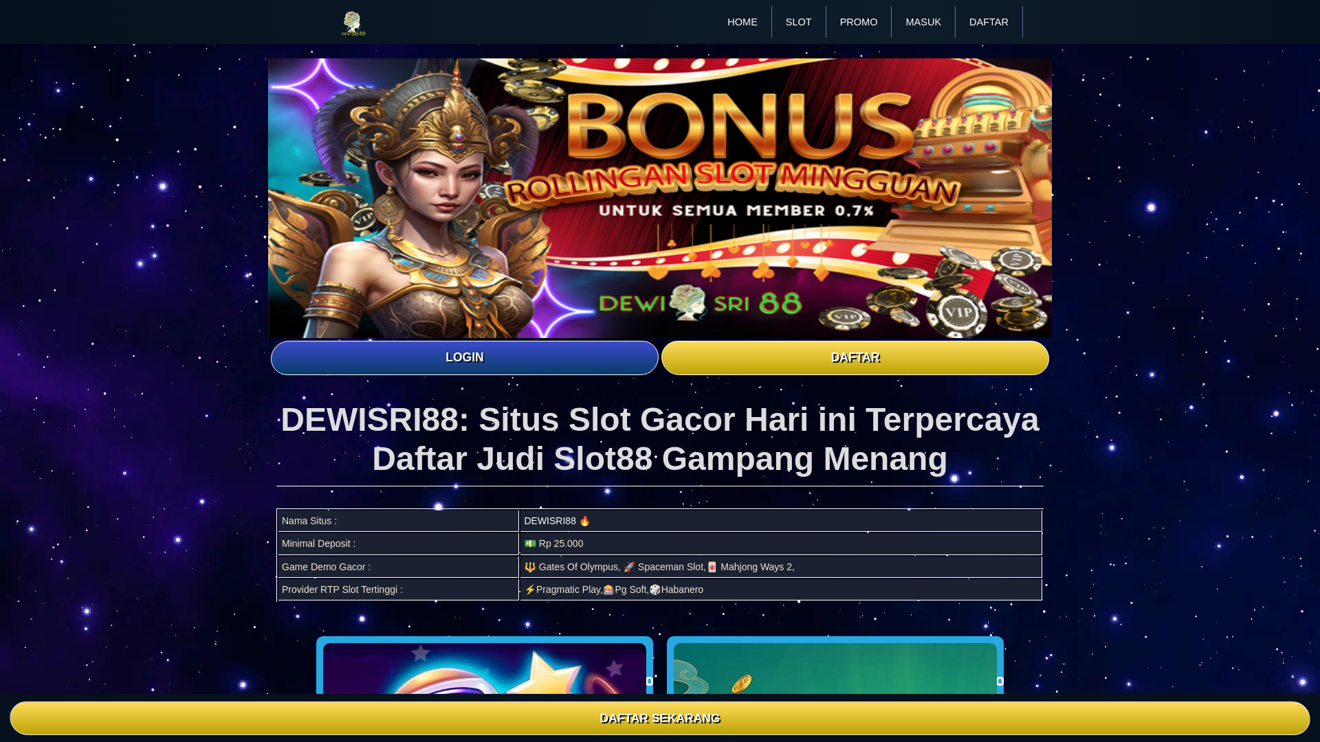 website screenshot of https://ds88selalusatu.pages.dev/