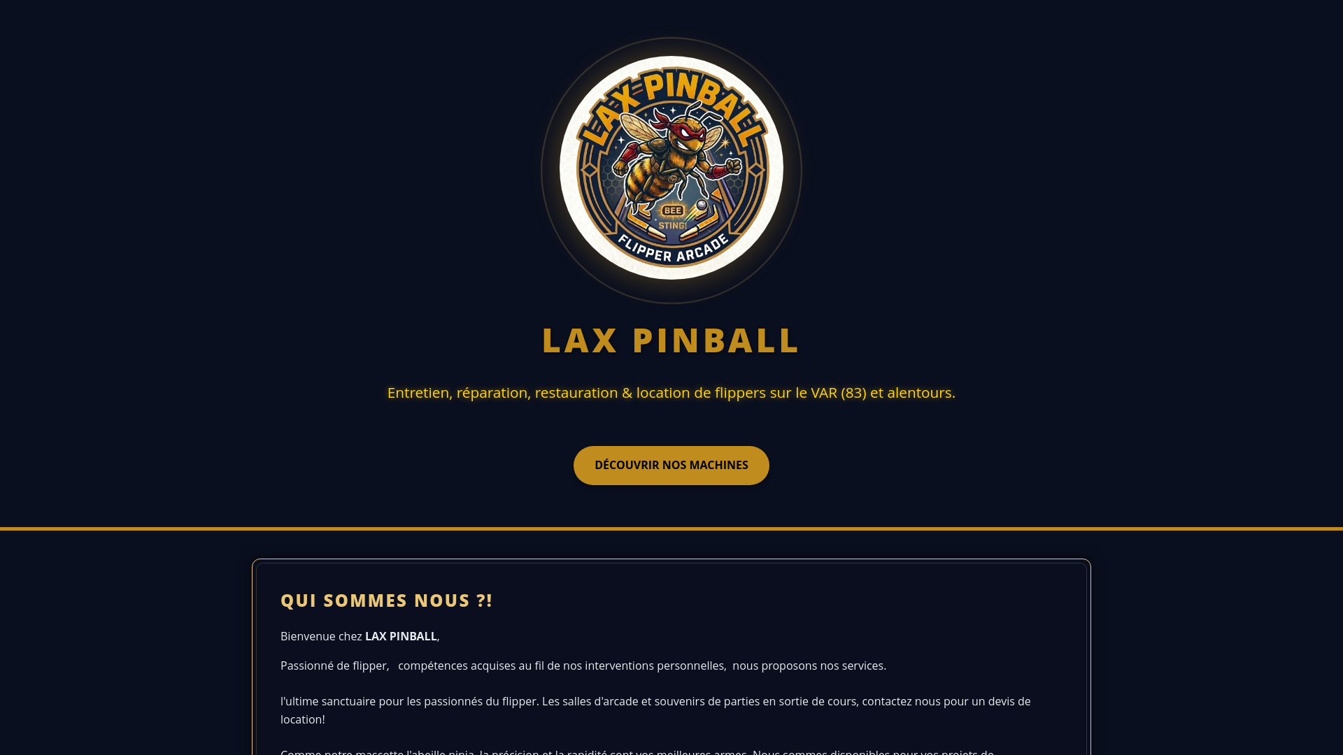 website screenshot of https://laxpinball.pages.dev/
