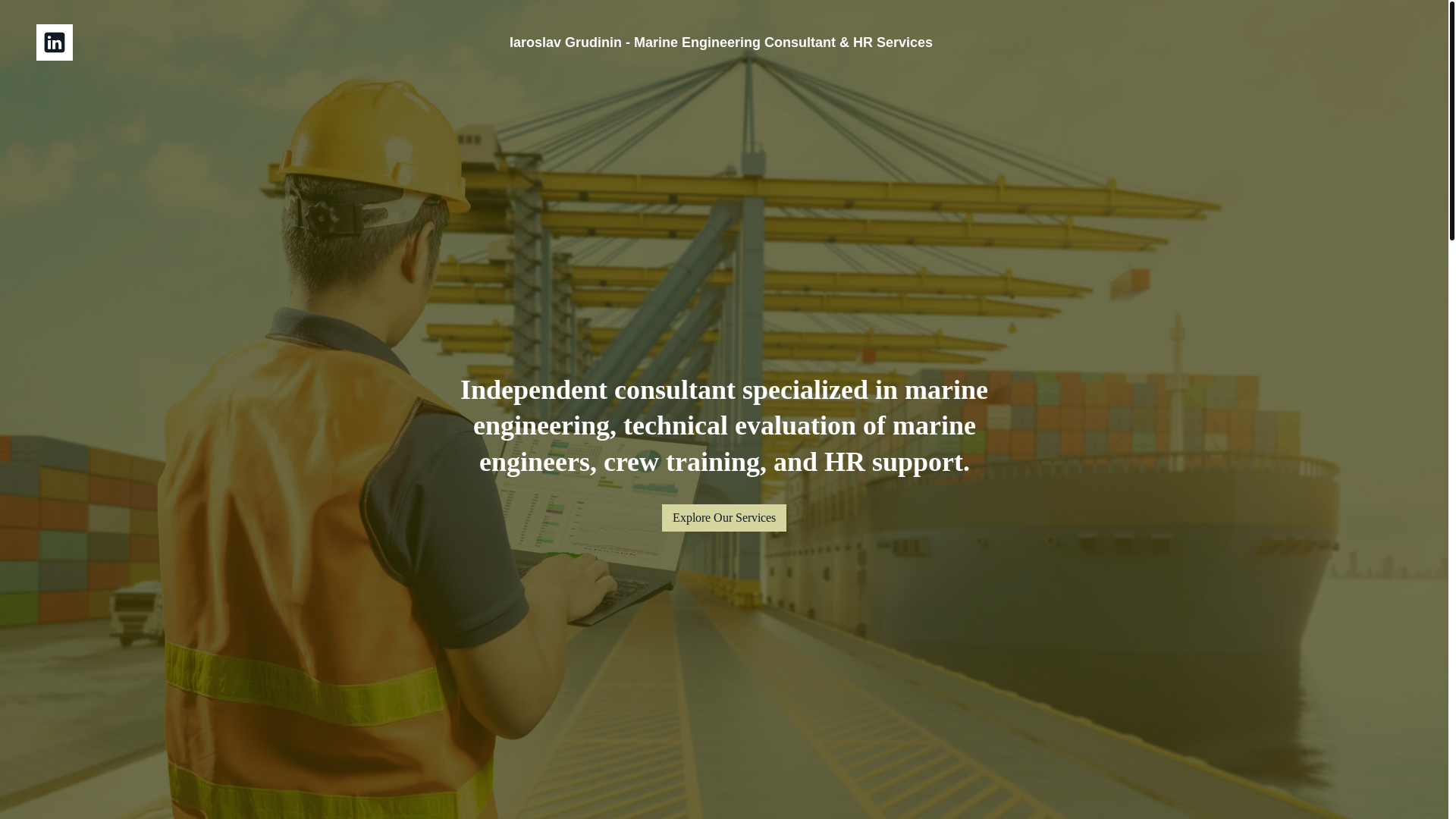 website screenshot of https://iaroslavgrudininconsulting.com/