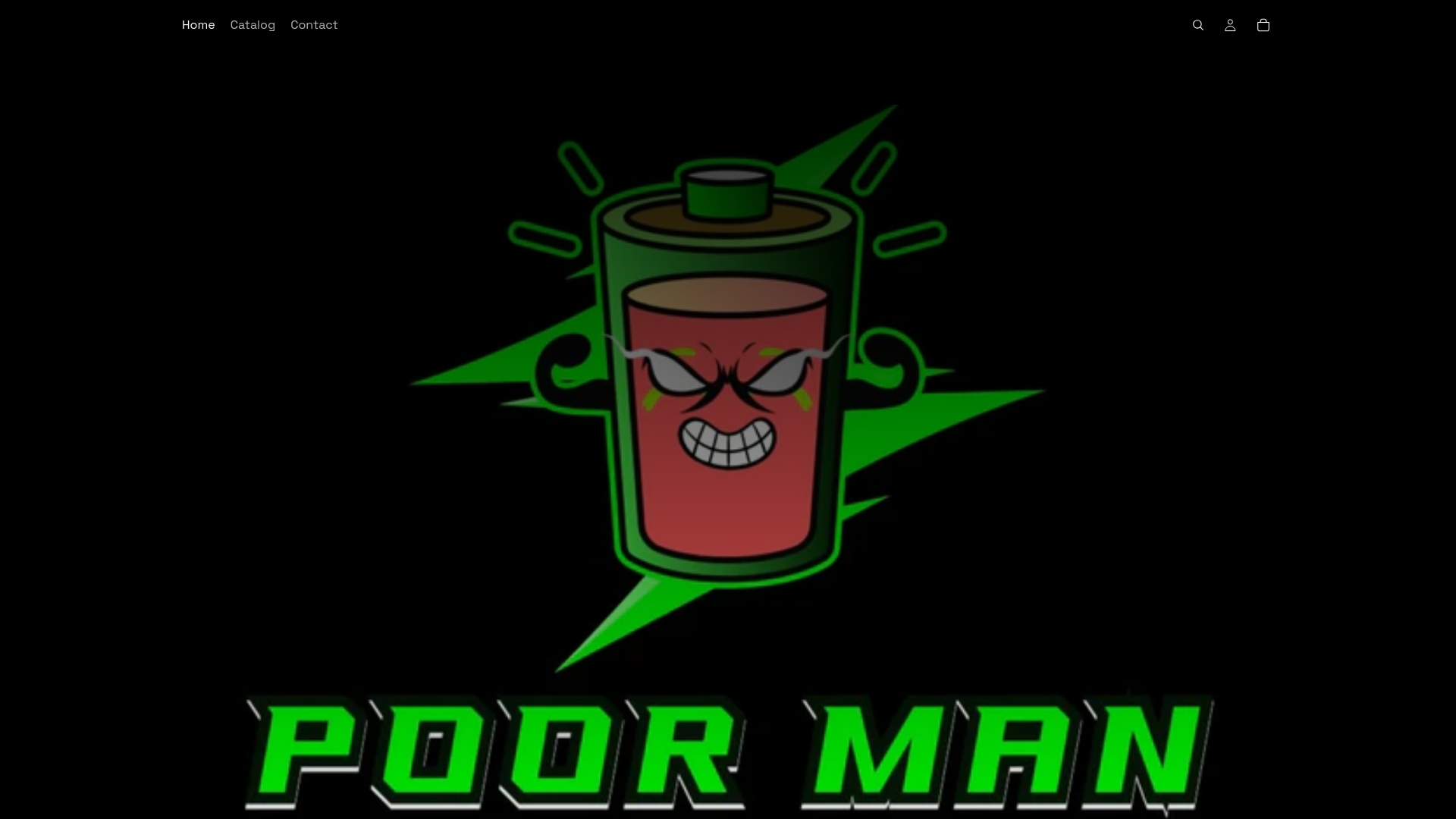 website screenshot of https://poormanlabsincstore.com/