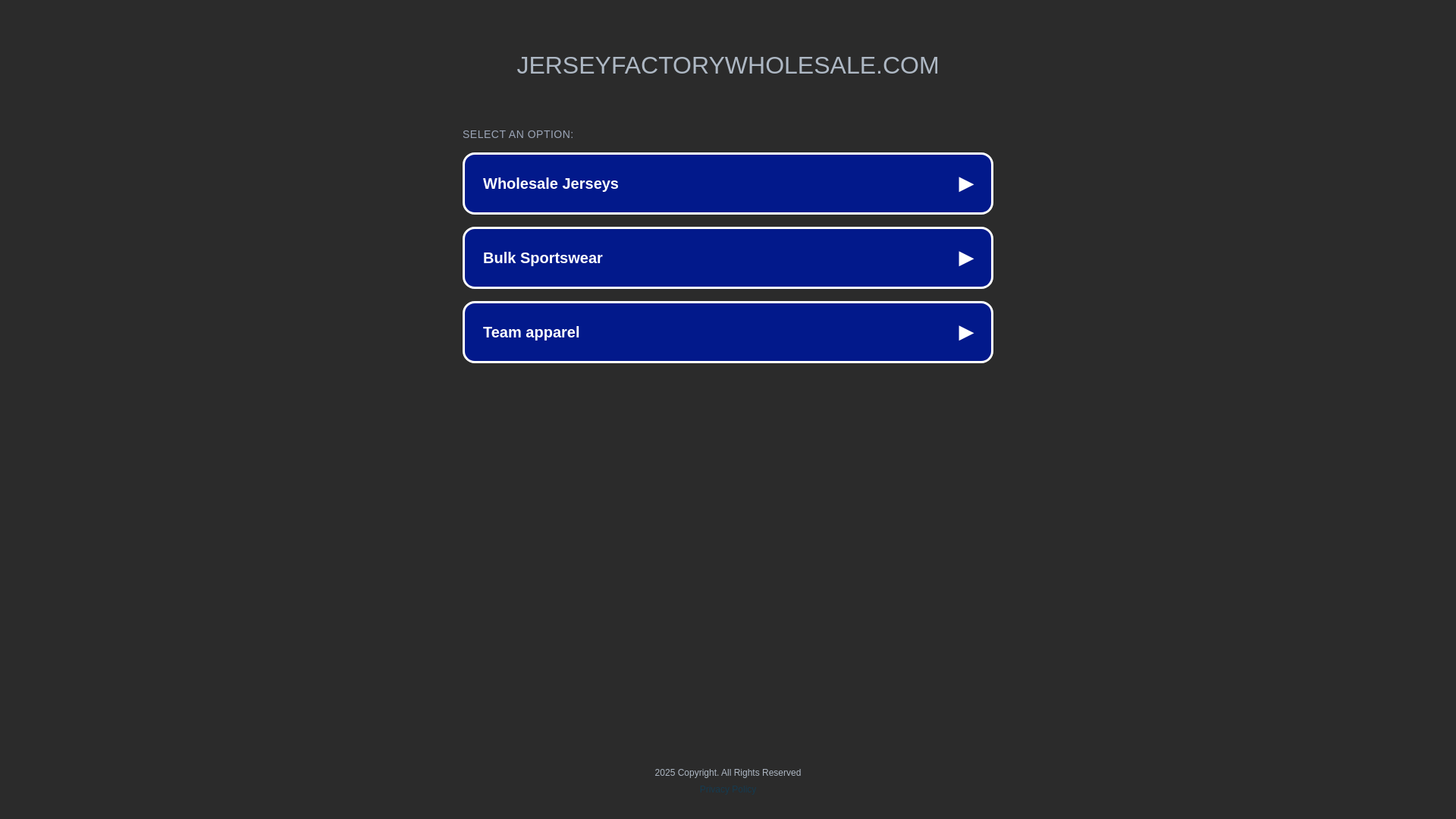 website screenshot of https://jerseyfactorywholesale.com