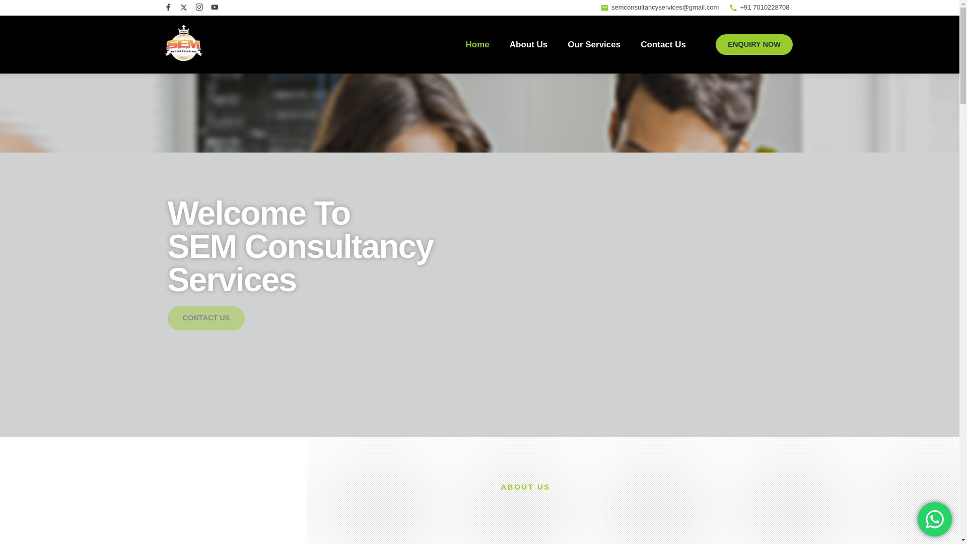 website screenshot of https://semconsultancyservices.in/