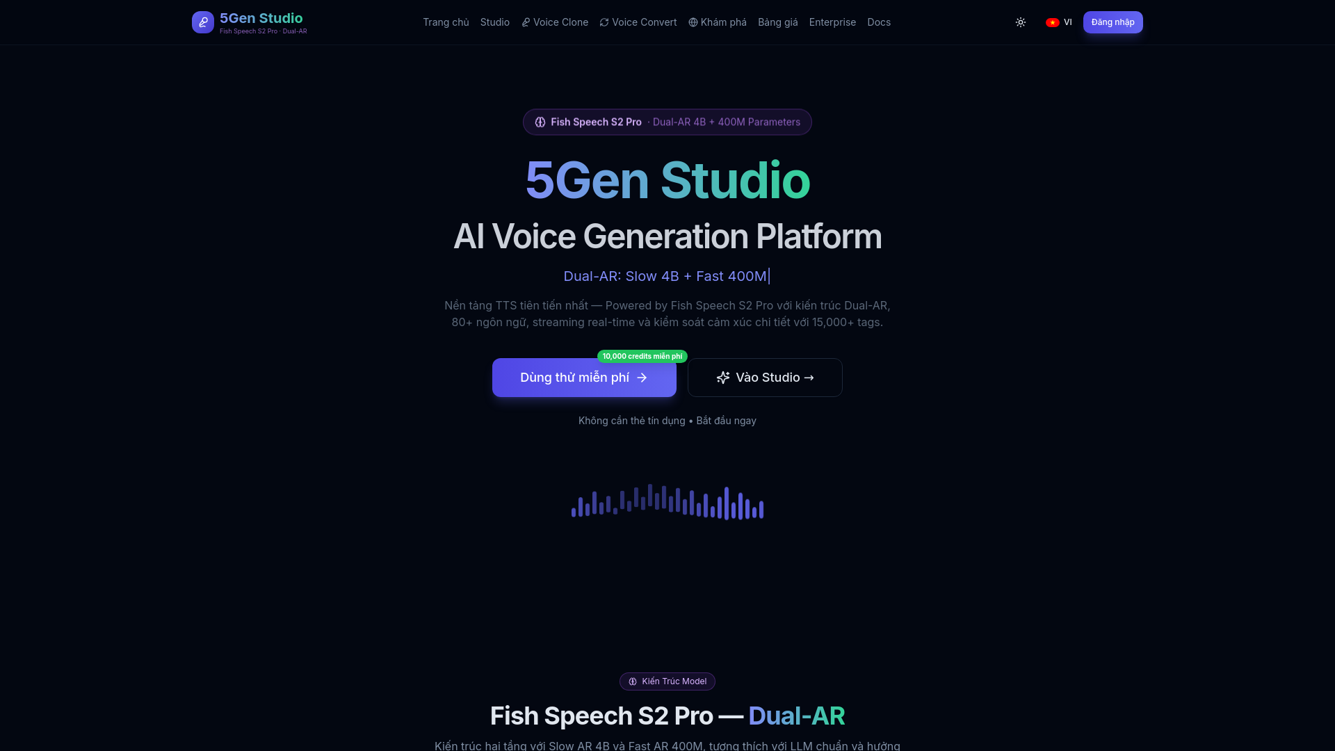 website screenshot of https://5genstudio.com/