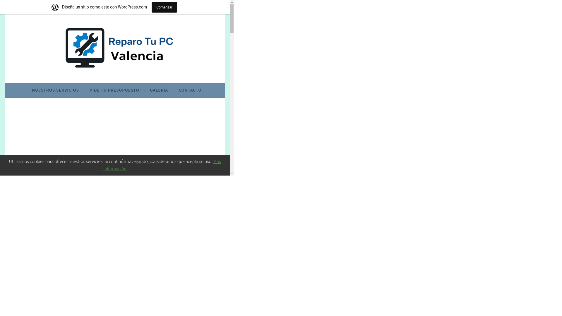 website screenshot of https://reparotupcvalencia.com/