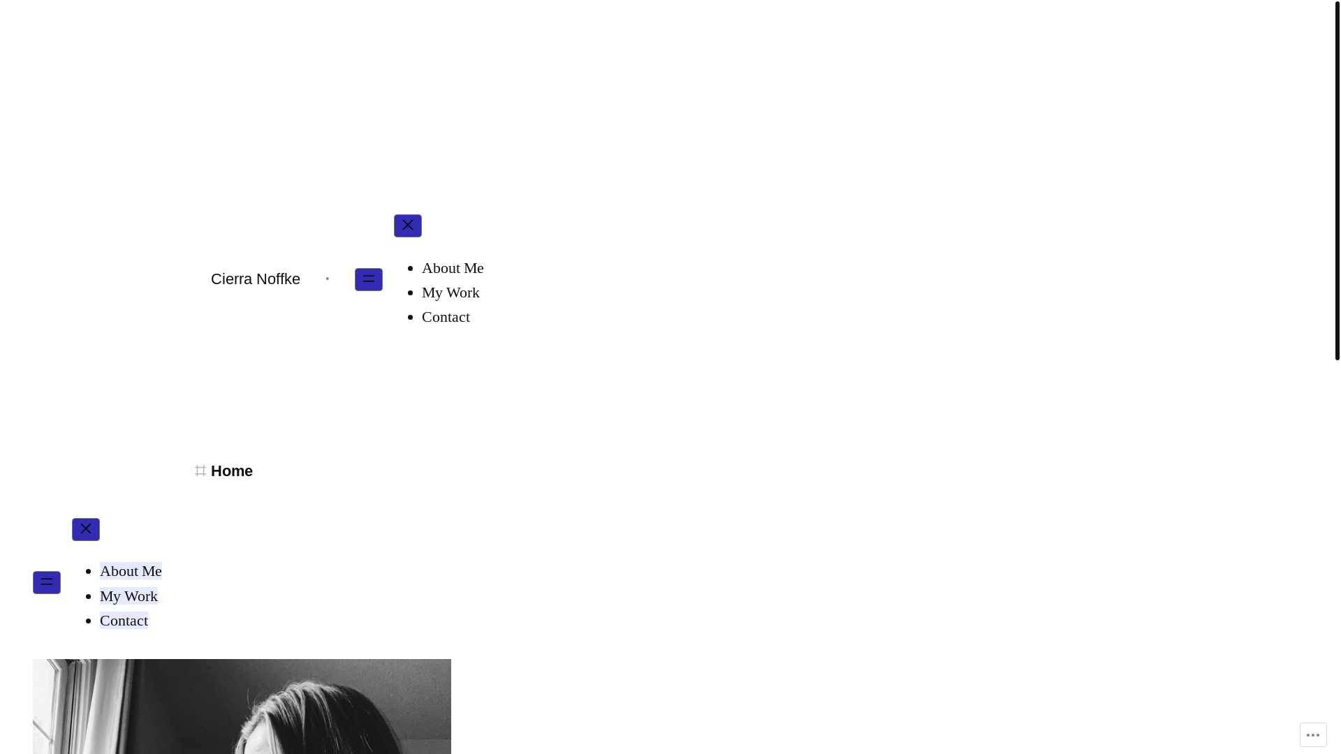 website screenshot of https://cierranoffke.com/