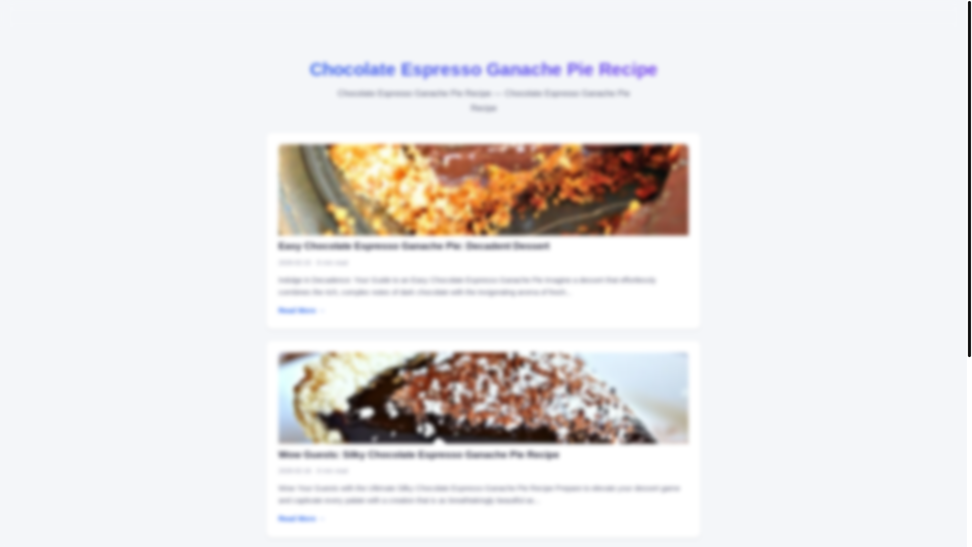 website screenshot of https://chocolate-espresso-ganache-pie-recipe.pages.dev/