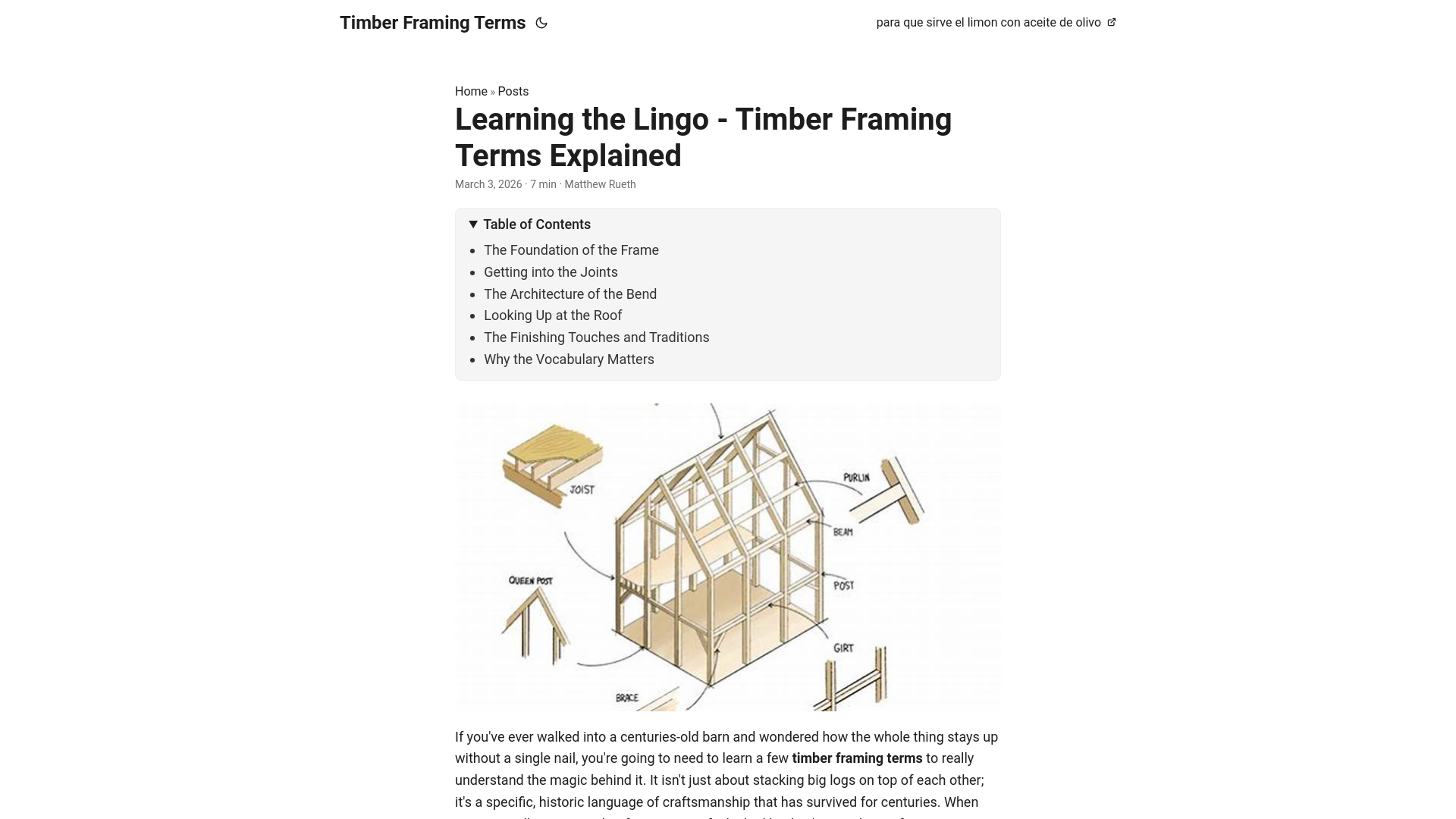 website screenshot of https://timber-framing-terms.pages.dev/