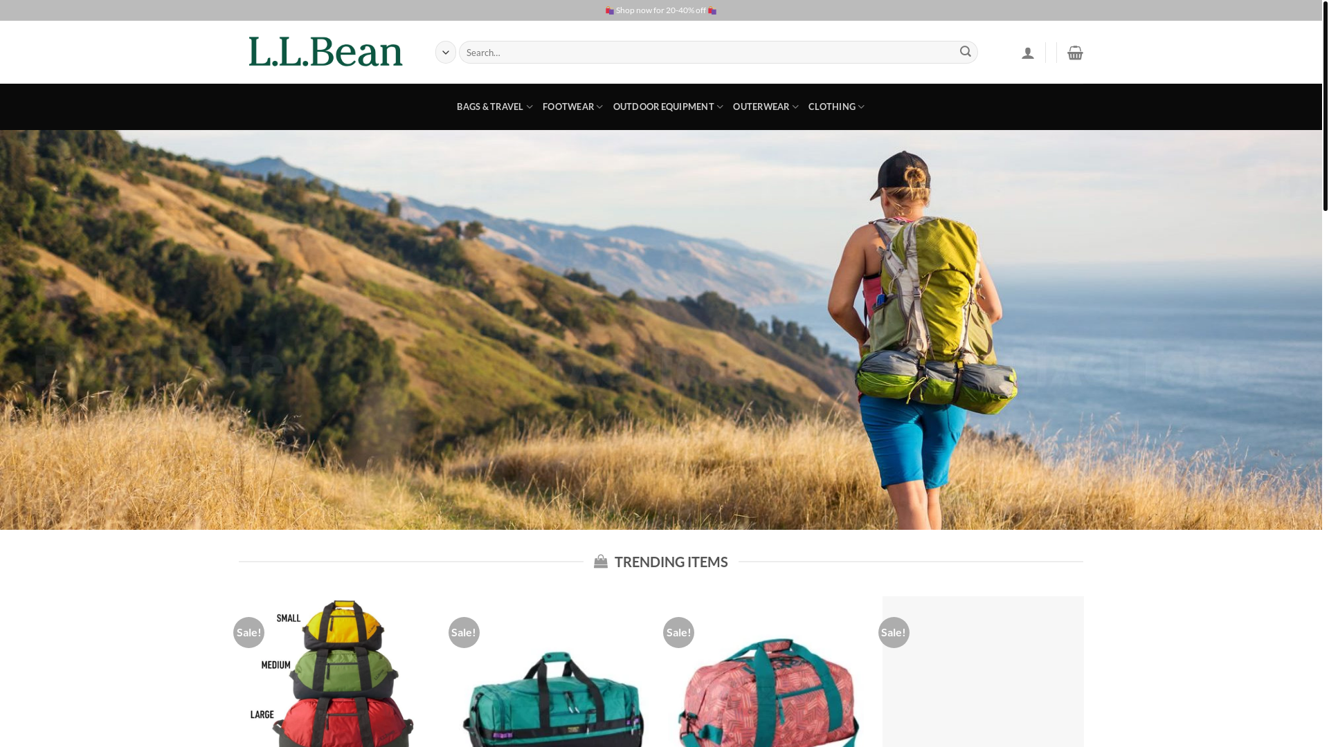 website screenshot of https://llbeanoutdoorshop.com/