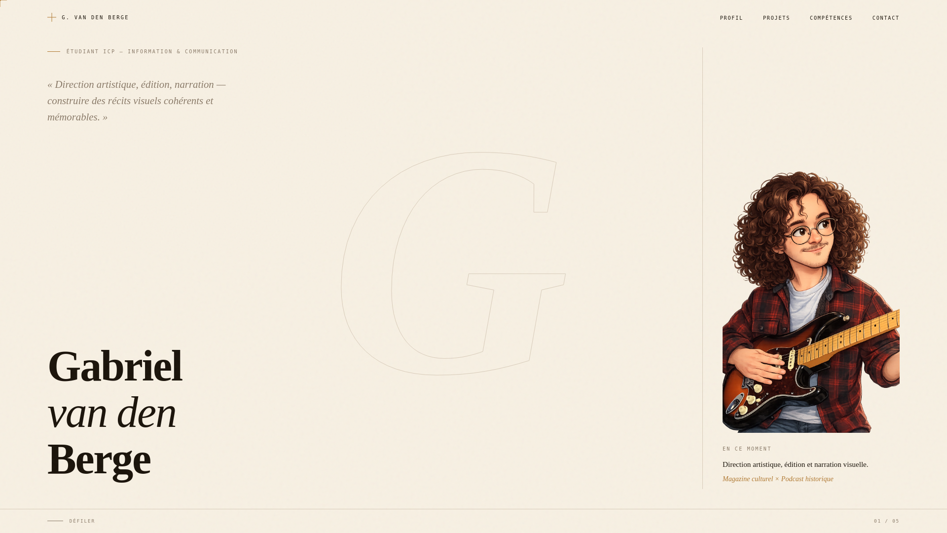 website screenshot of https://gabriel-vdb.com/