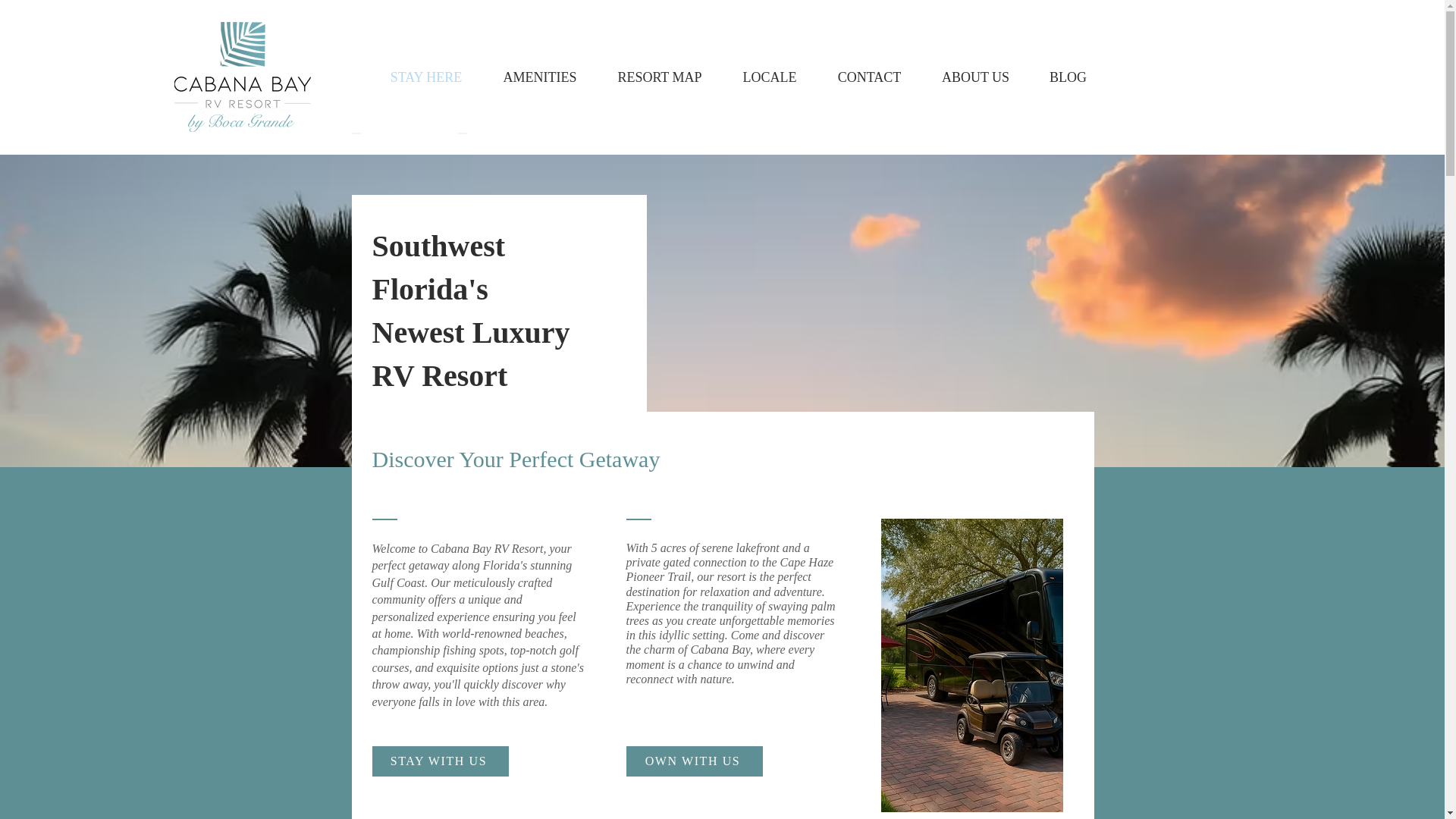 website screenshot of https://cabanabayrv.com/