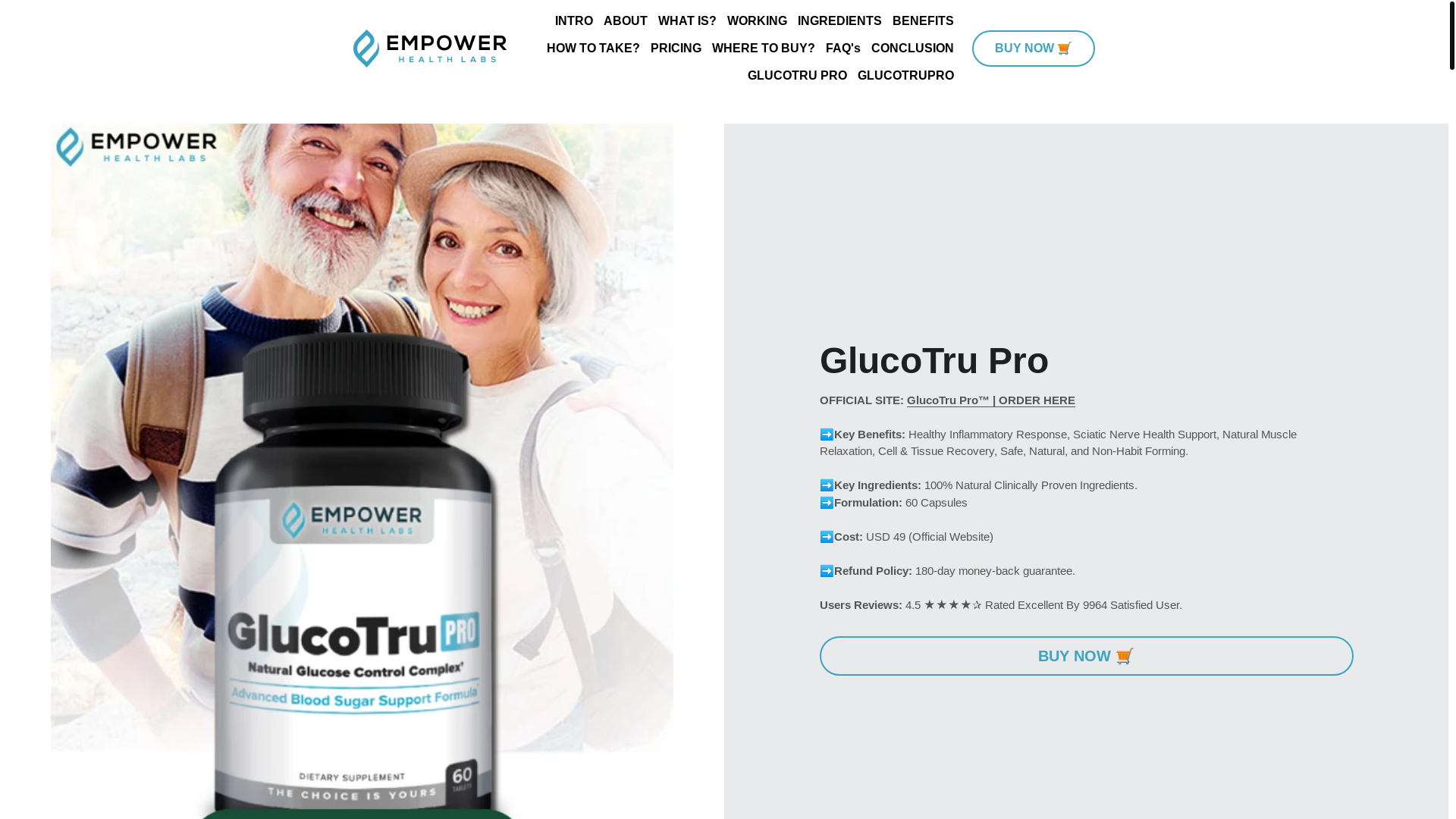 website screenshot of https://glucotru-pro-official.mystrikingly.com/