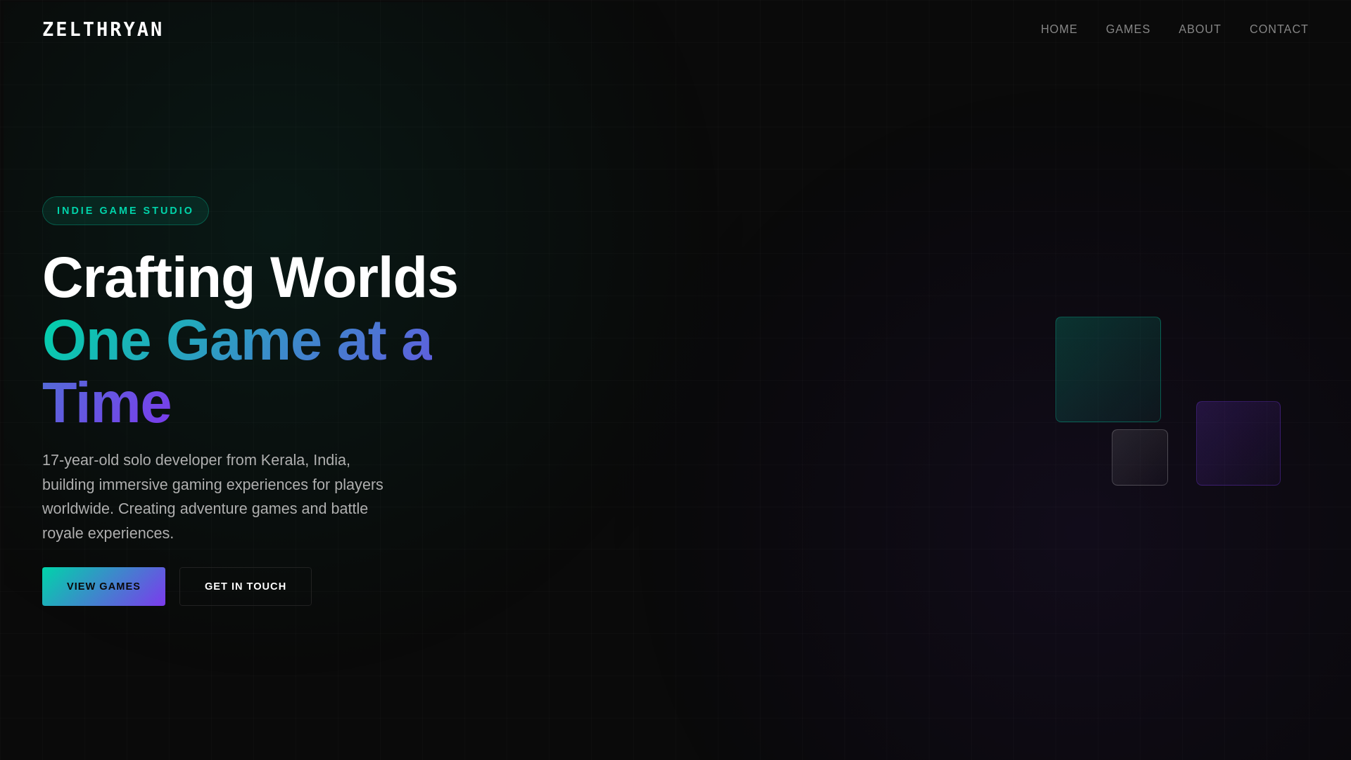 website screenshot of https://zelthryan.xyz/
