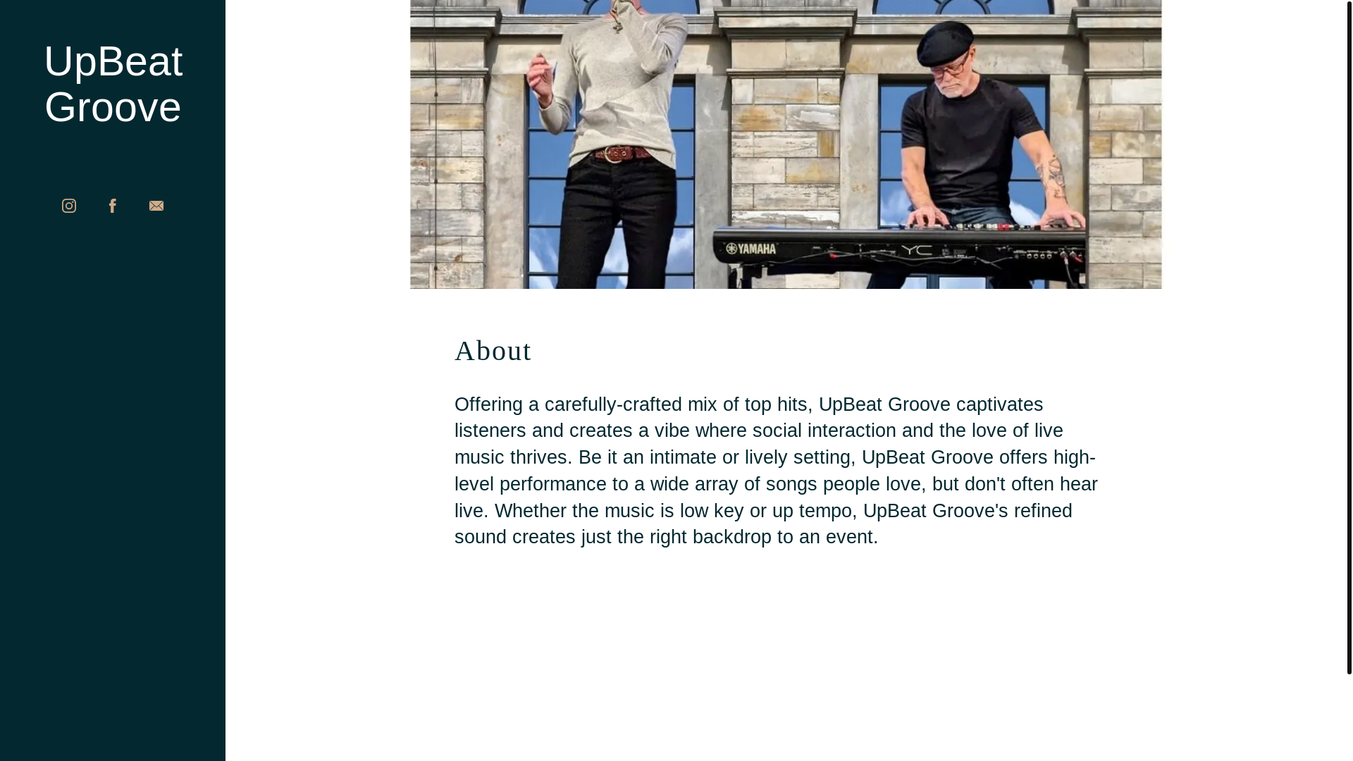 website screenshot of https://upbeatgroovemusic.com/