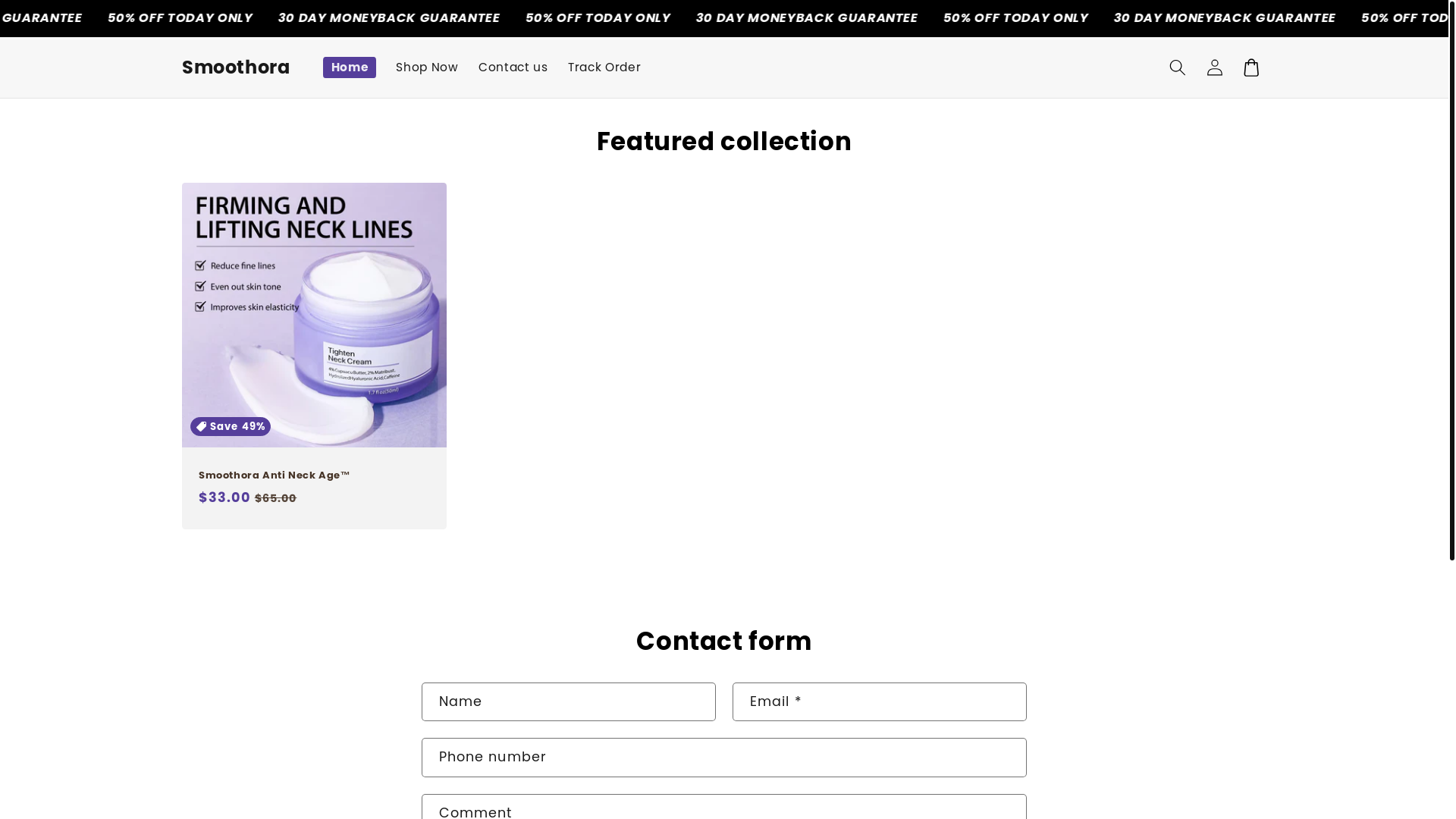 website screenshot of https://smoothora.store/