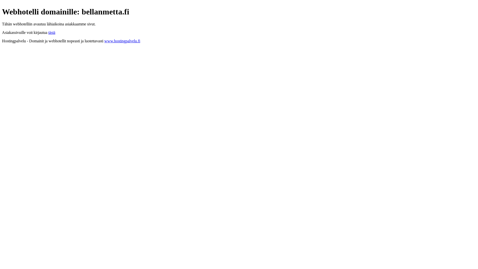 website screenshot of https://bellanmetta.fi/