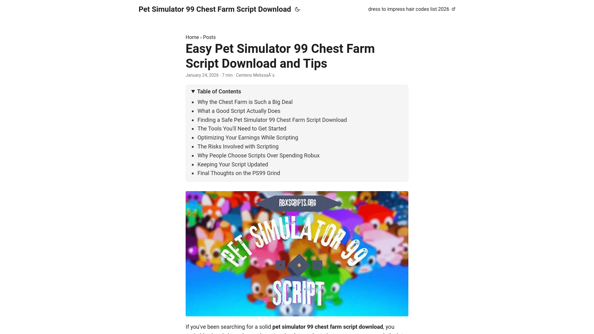 website screenshot of https://pet-simulator-99-chest-farm-script-download.pages.dev/