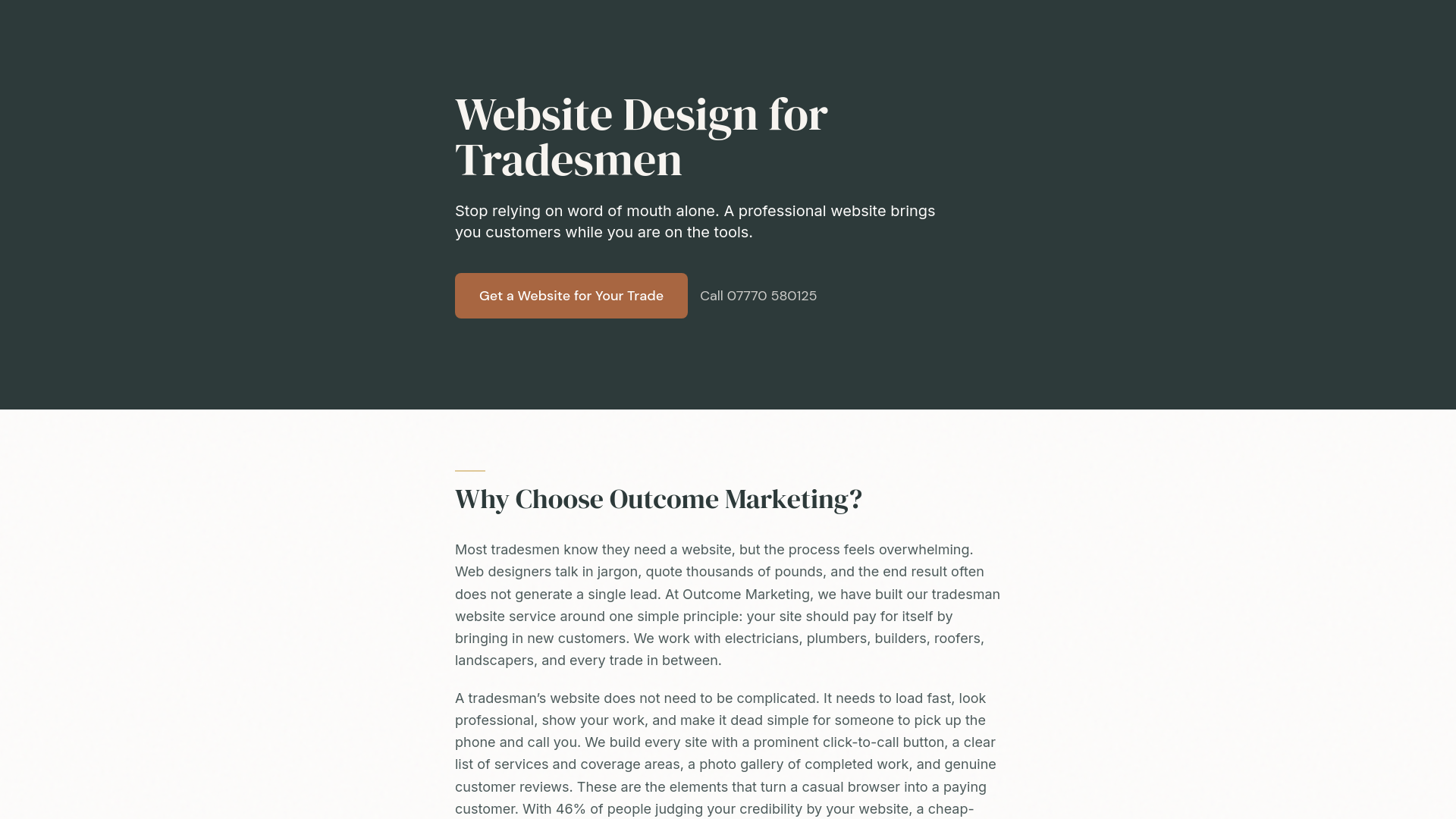 website screenshot of https://websitedesignfortradesmen-co-uk.pages.dev/
