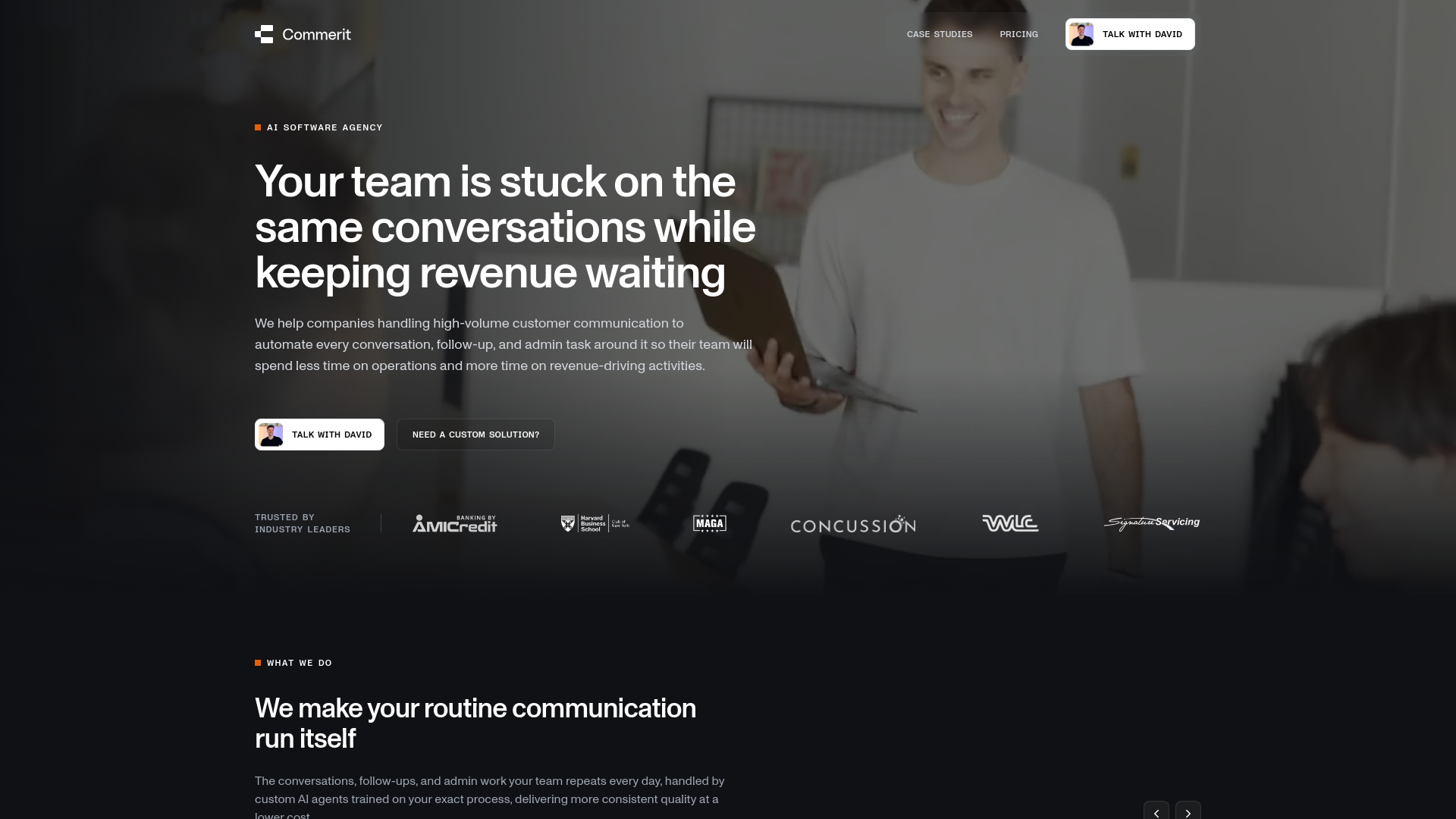 website screenshot of https://tech-commerit.com/