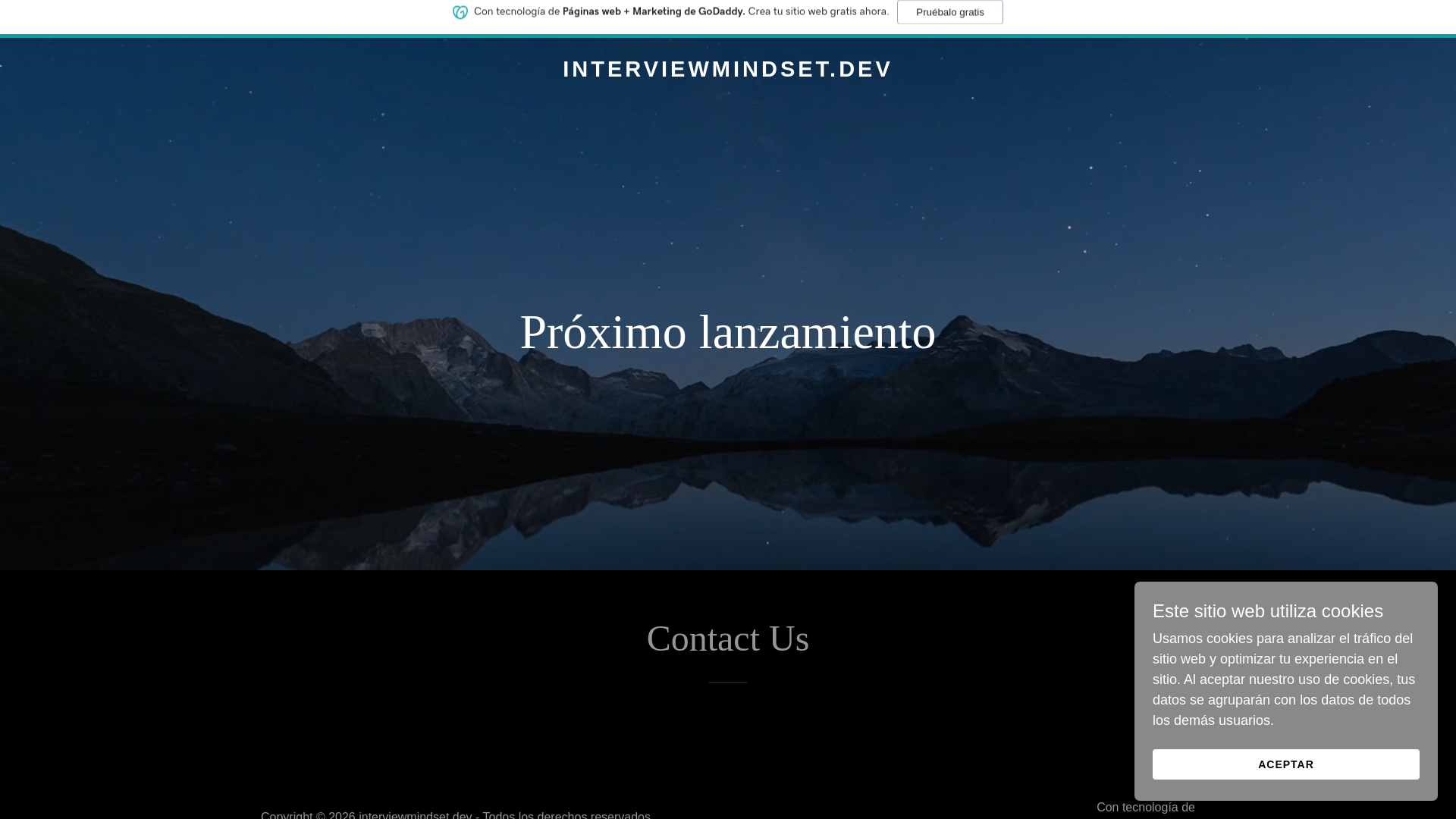 website screenshot of https://interviewmindset.dev/