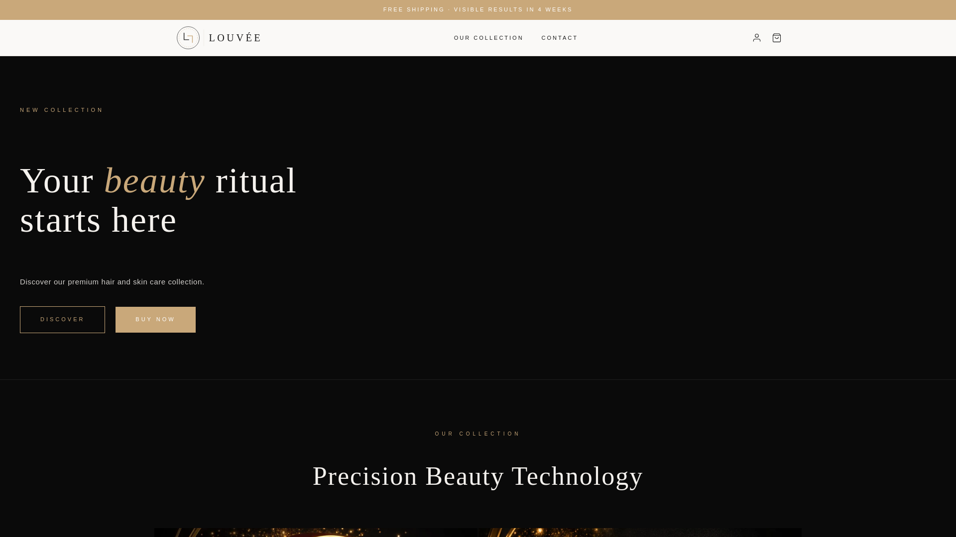 website screenshot of https://bylouvee.com/