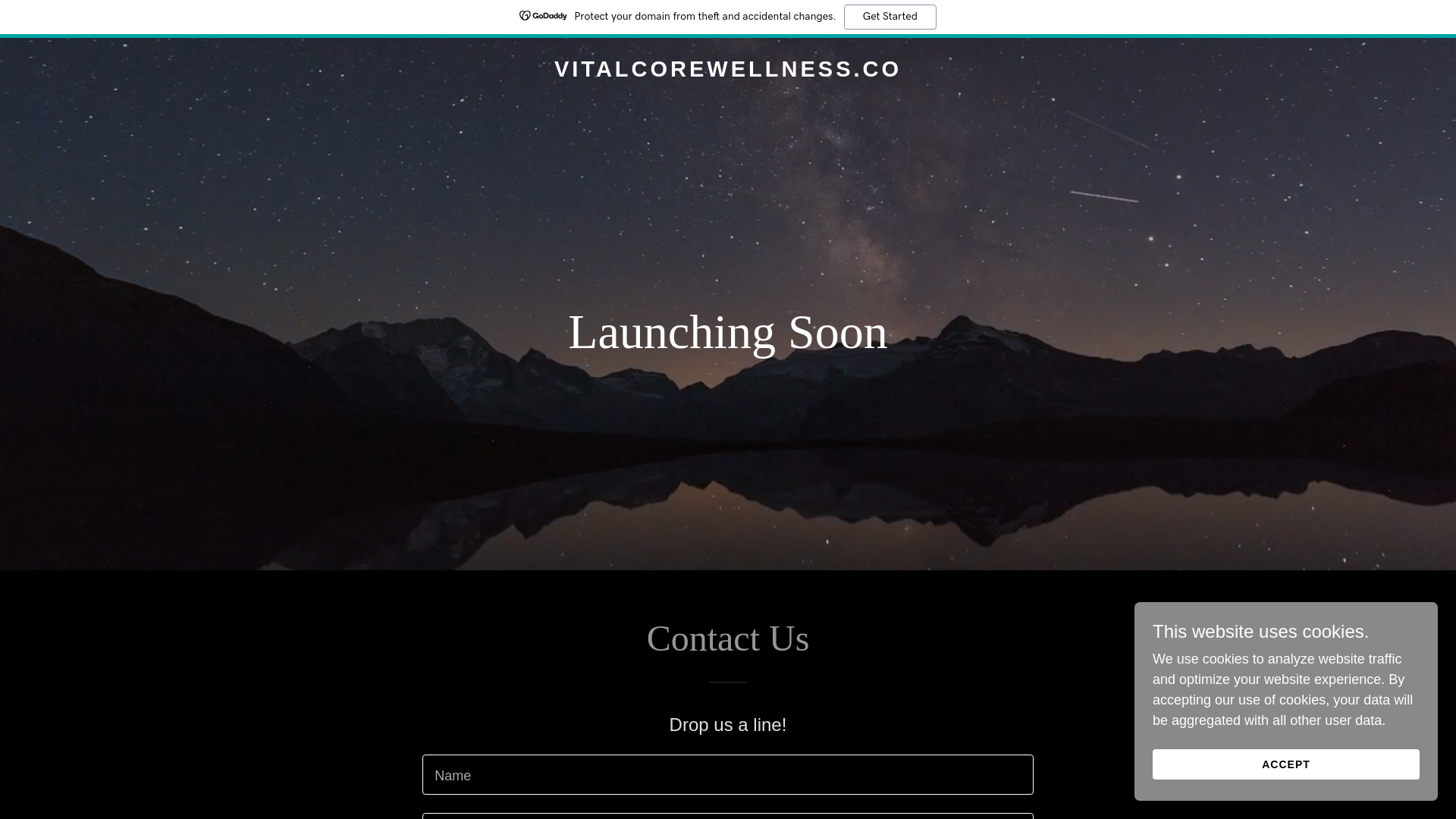 website screenshot of https://vitalcorewellness.co