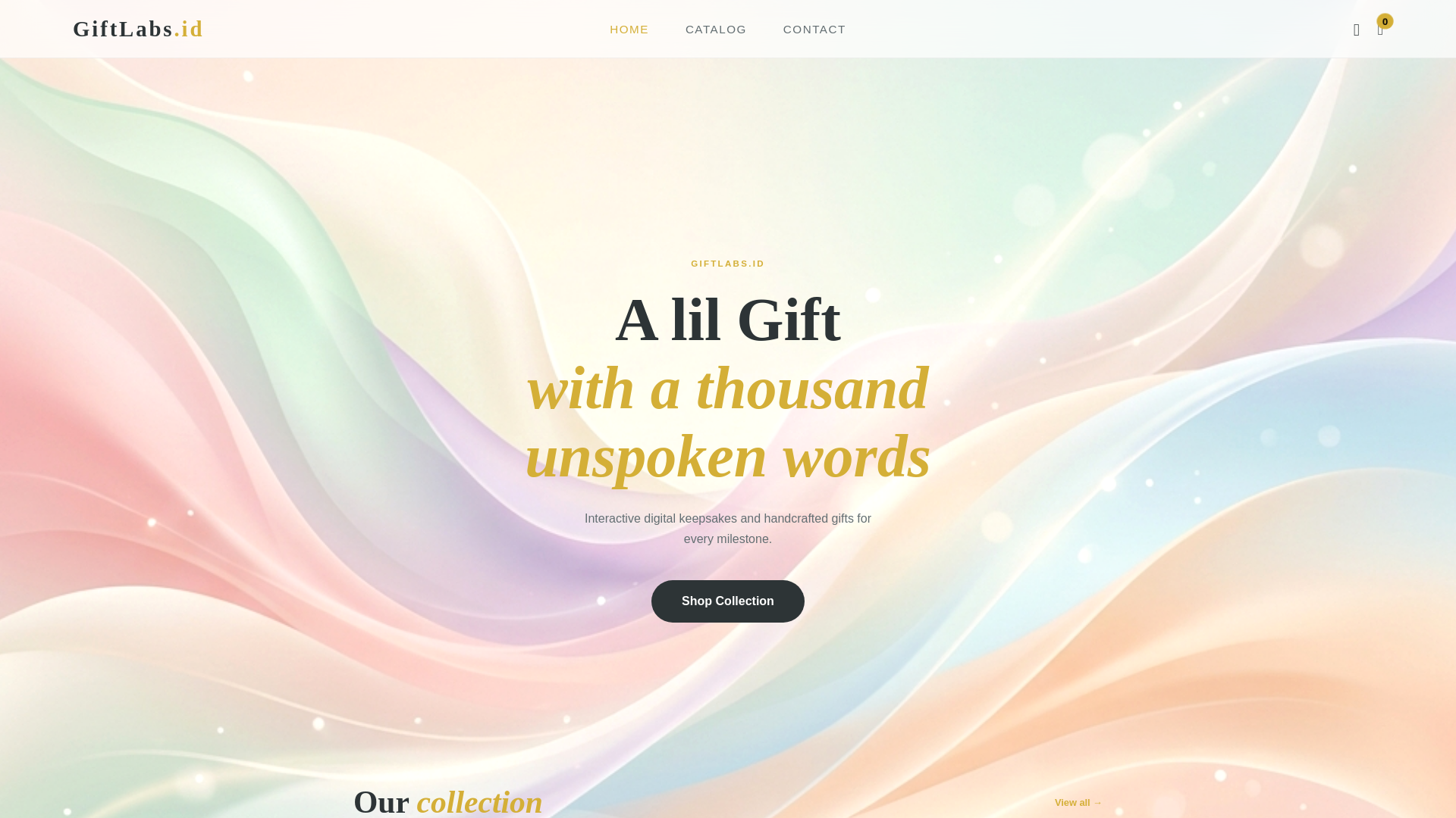 website screenshot of https://giftlabsid.com/