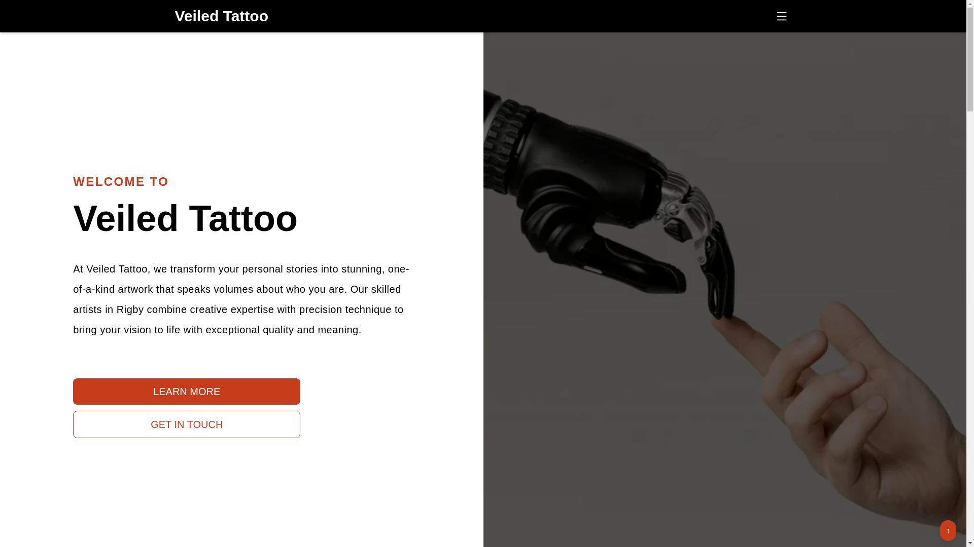 website screenshot of https://veiledtattoos.com/