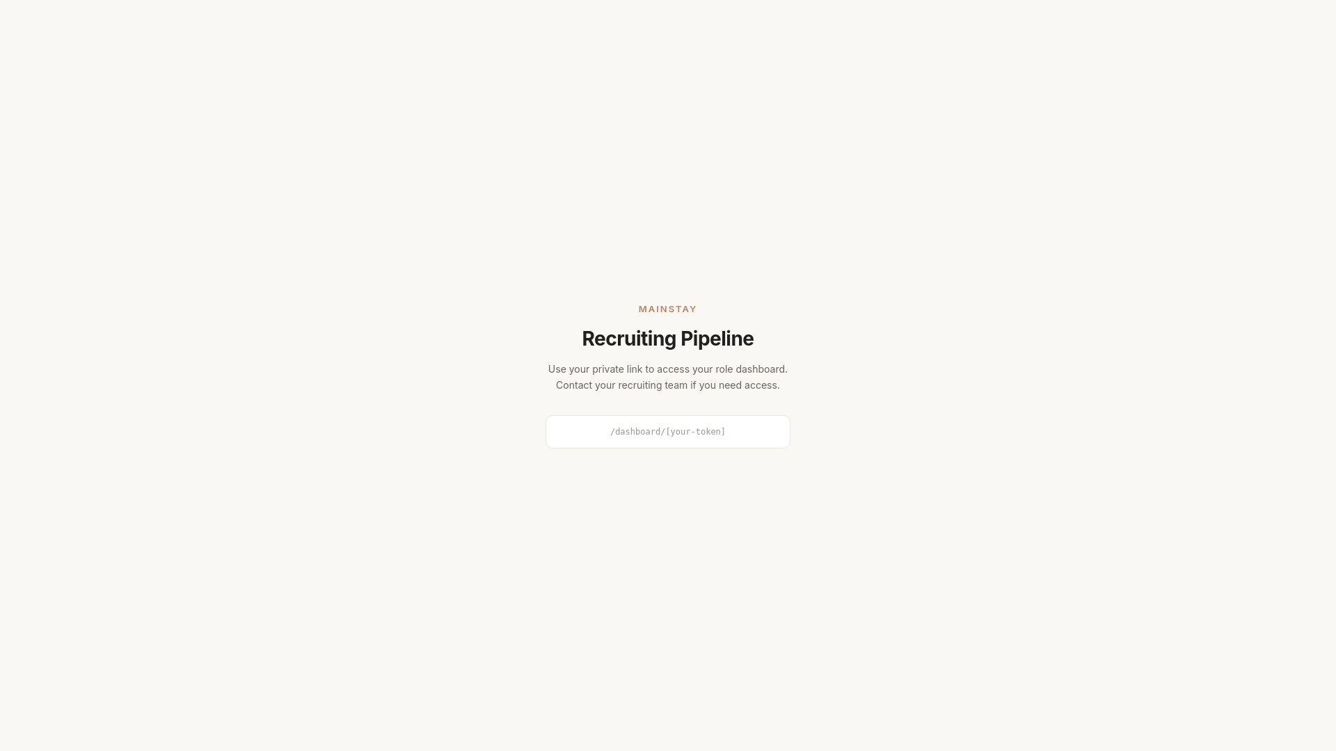 website screenshot of https://mainstay-talent.space