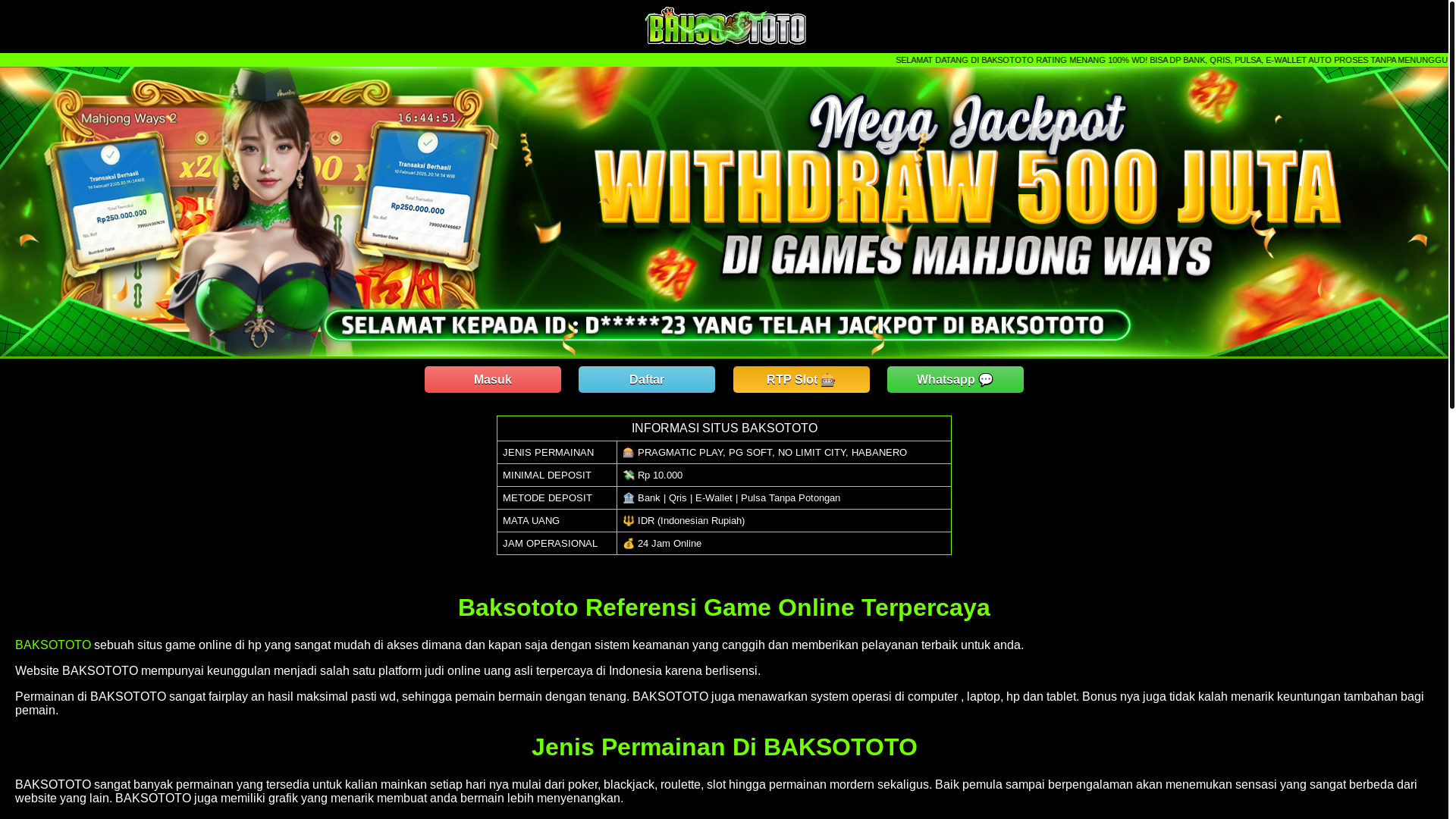 website screenshot of https://wajan4d-rtp.com/