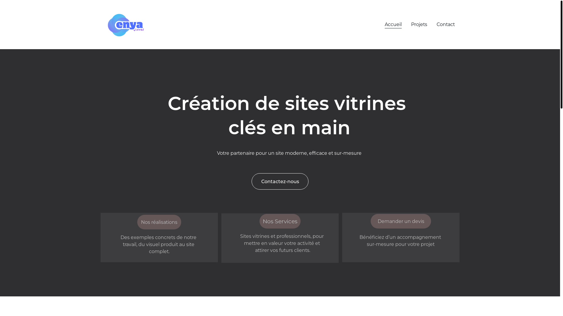 website screenshot of https://enyavisual.fr/