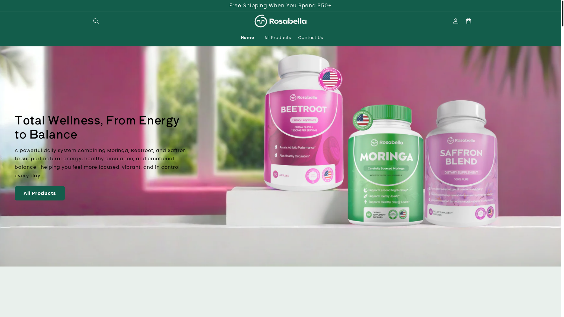 website screenshot of https://myrosabella.shop/