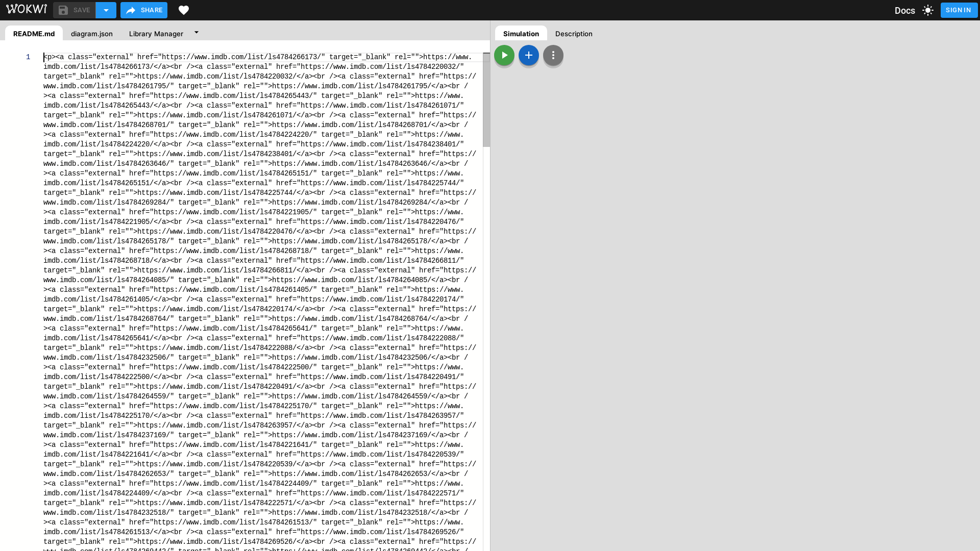 website screenshot of https://wokwi.com/projects/436751364253128705