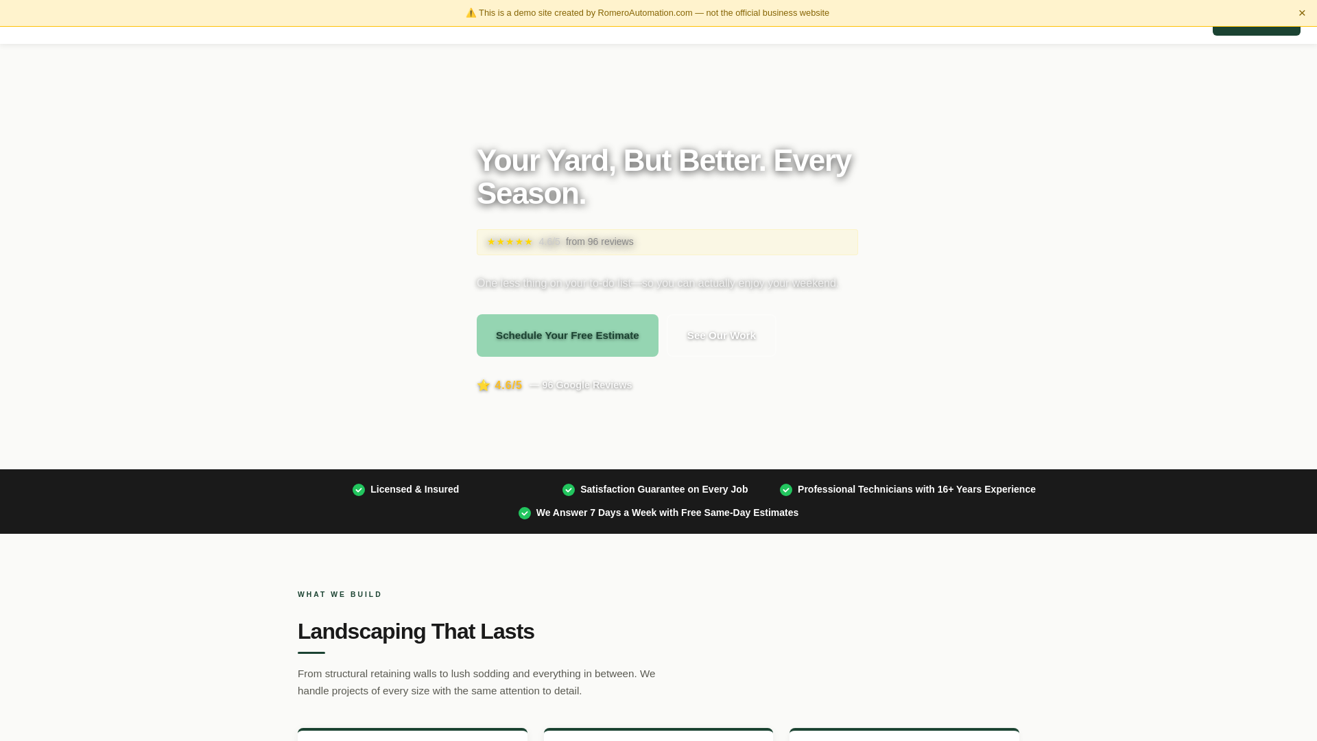 website screenshot of https://bill-mar-landscape-pools-demo.pages.dev/