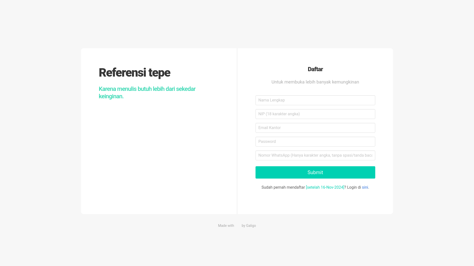 website screenshot of https://tepe.sahabat.accountant/