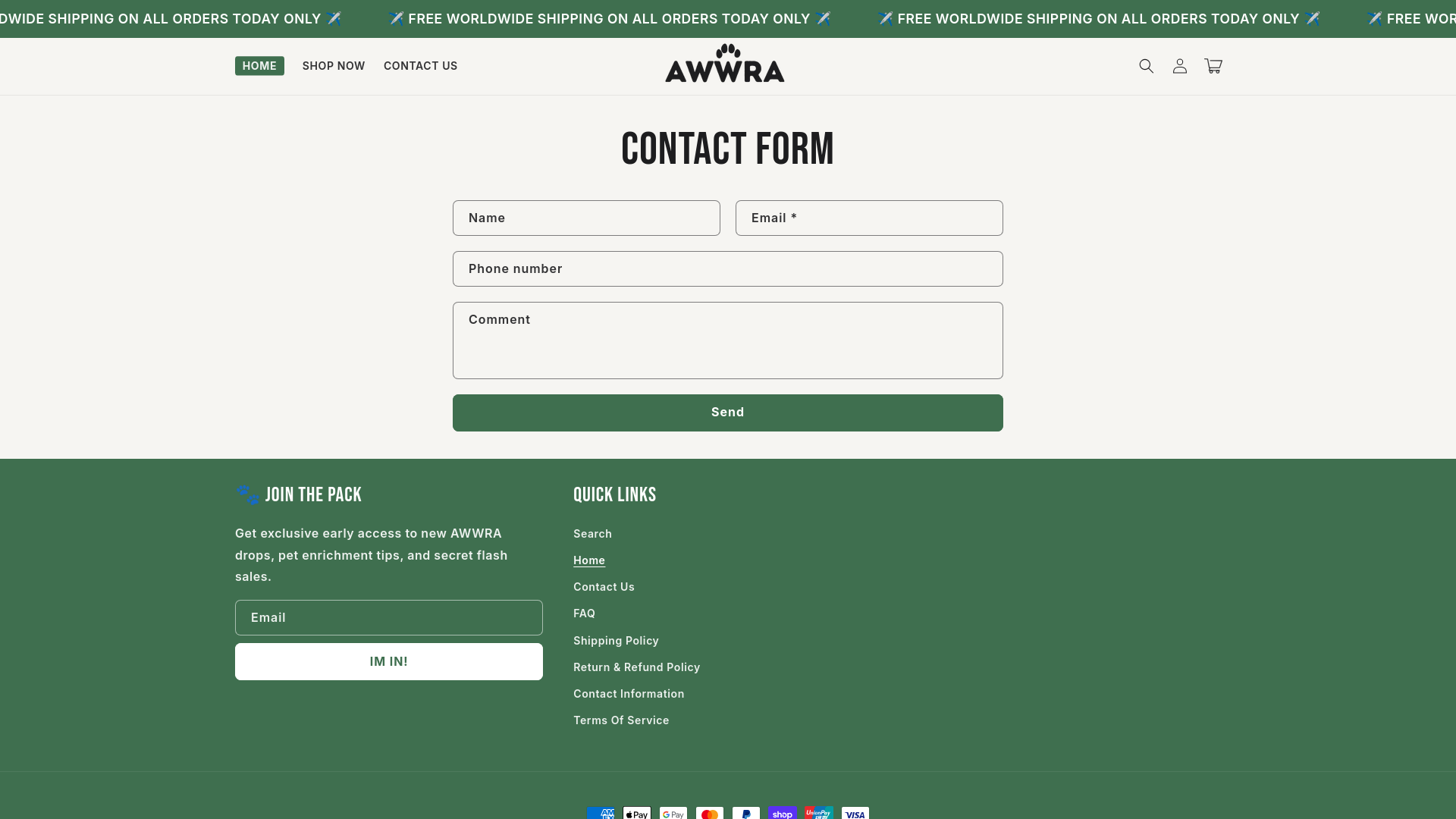 website screenshot of https://awwrapet.com