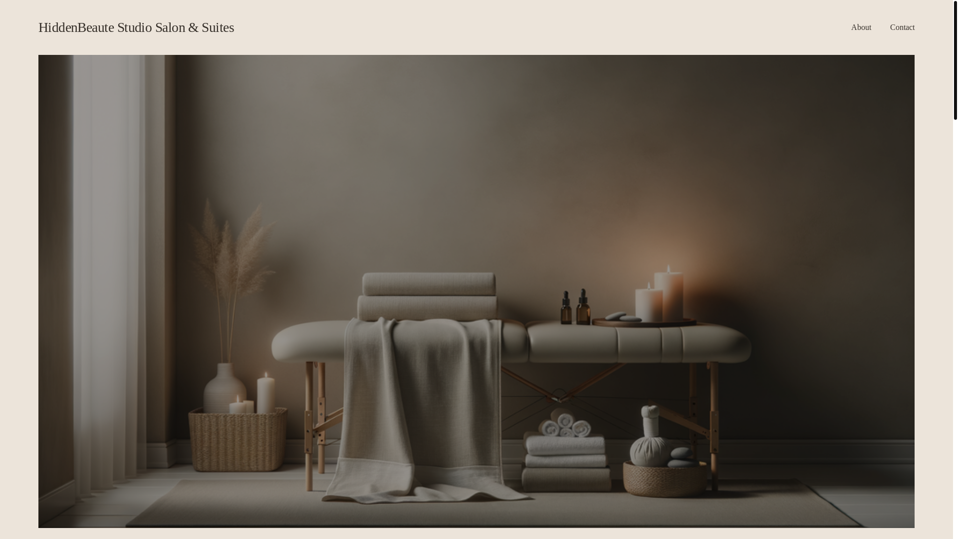website screenshot of https://hiddenbeautestudio.net/