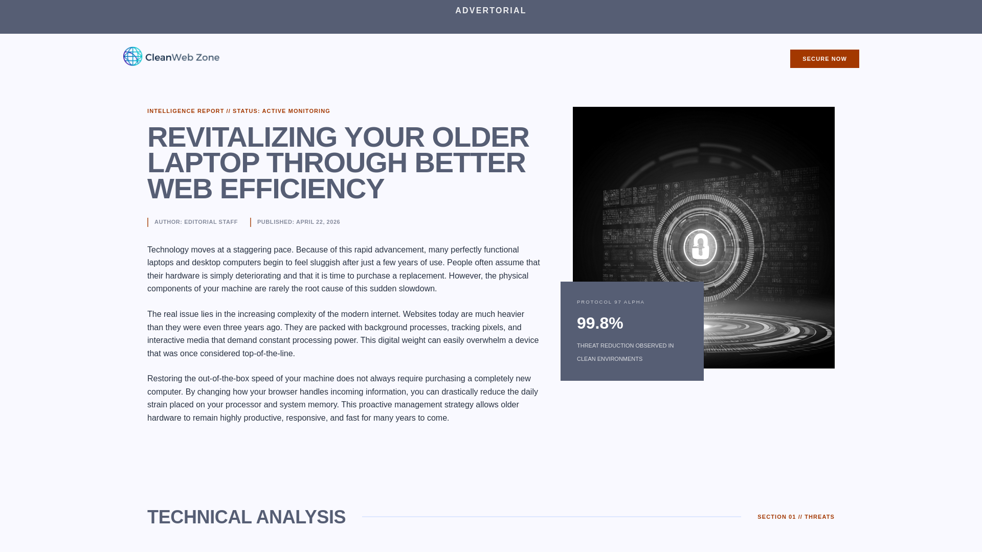 website screenshot of https://cleanwebzone.com