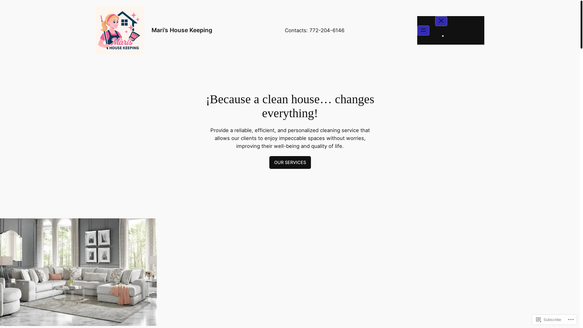 website screenshot of https://marishousekeeping.com/