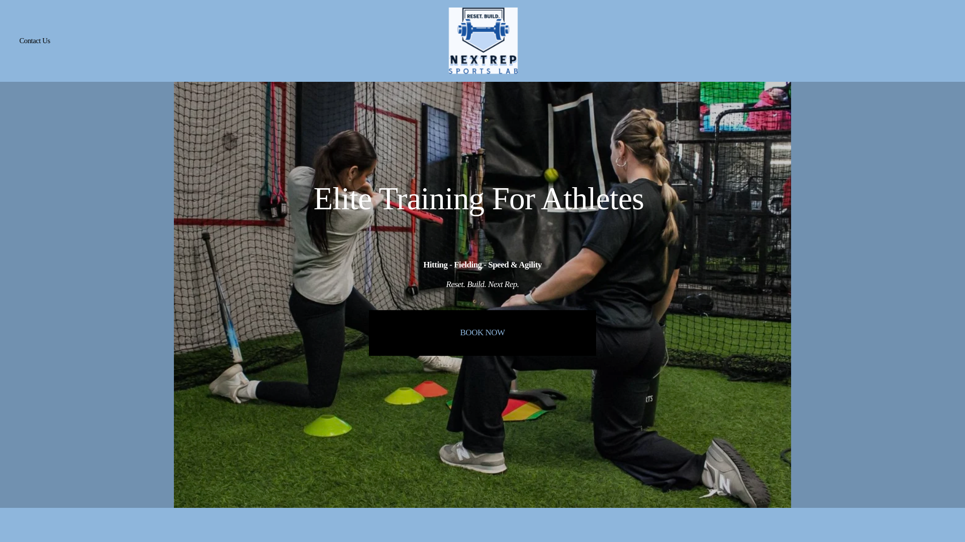 website screenshot of https://nextrepsportslab.org/