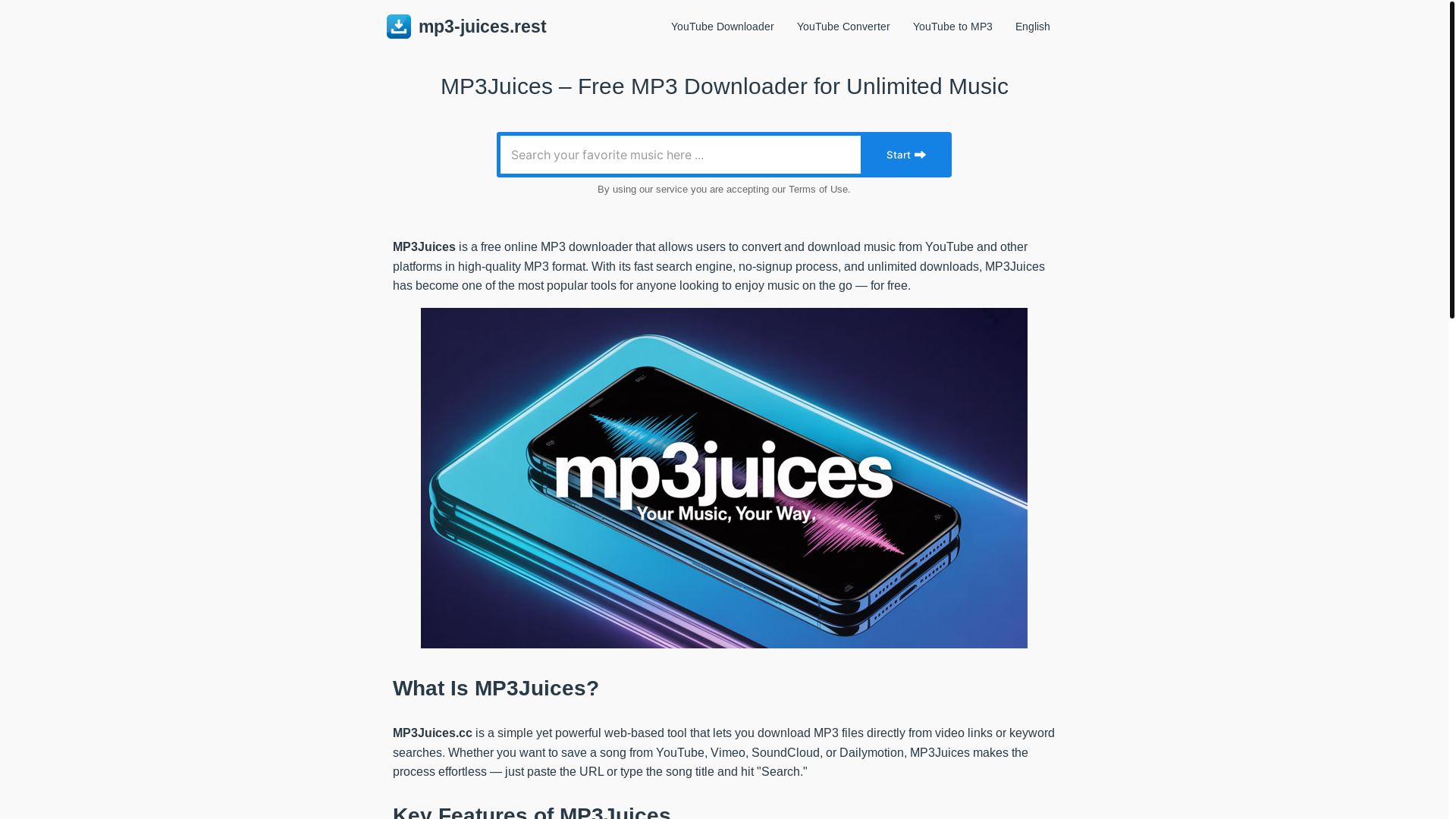 website screenshot of https://mp3juices-5dg.pages.dev/