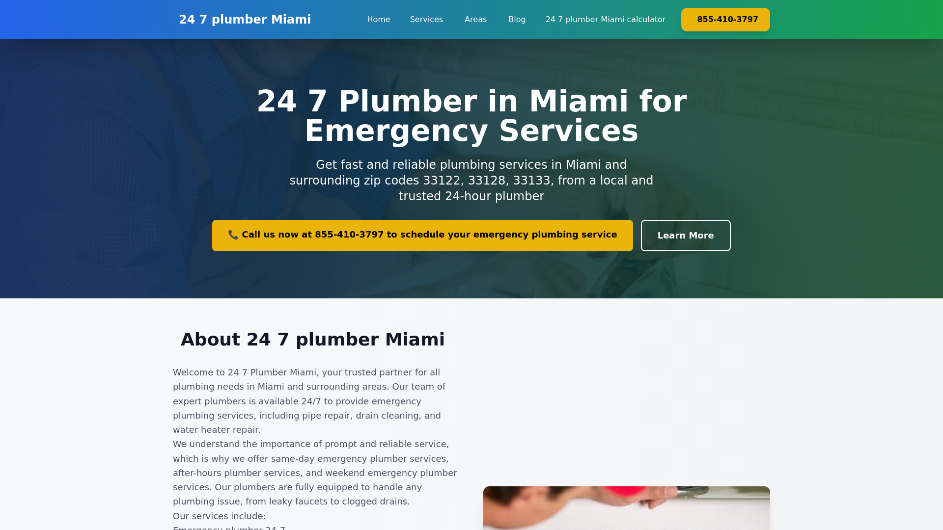 website screenshot of https://24-7-plumber-miami.pages.dev/