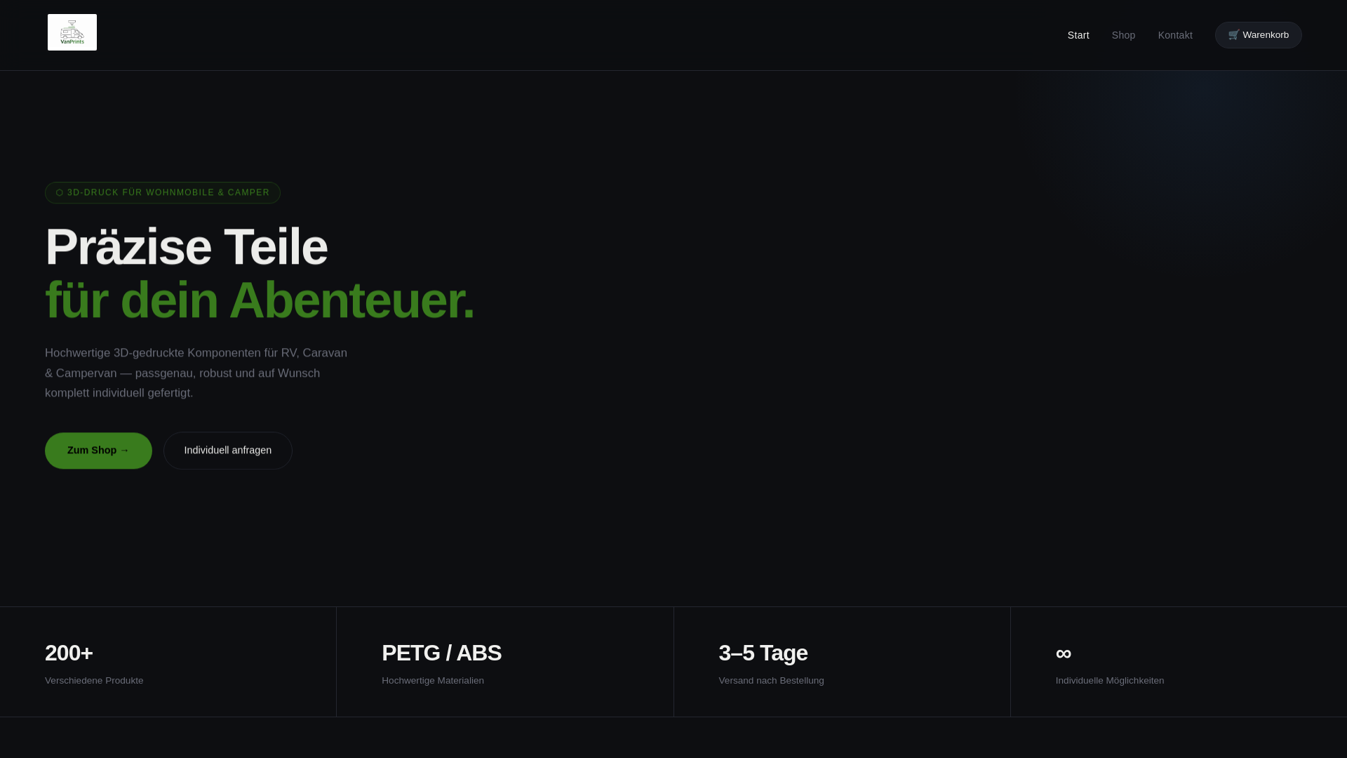 website screenshot of https://vanprints.pages.dev/