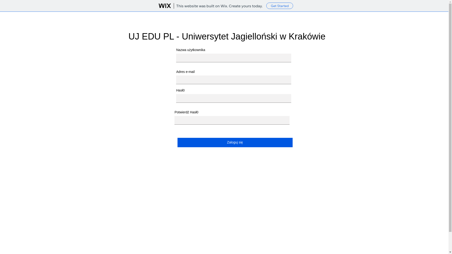 website screenshot of https://issfamails467.wixsite.com/uj-ed-pl